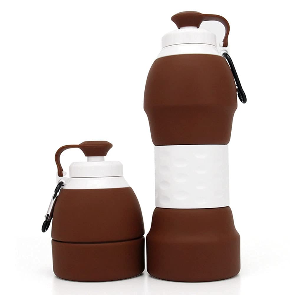 TTSHOP Collapsible Silicone Water Bottle - Lightweight, Leak-Proof, BPA-Free Travel & Sports Drink Bottle for Hiking, Camping, Gym, and Outdoor Activities