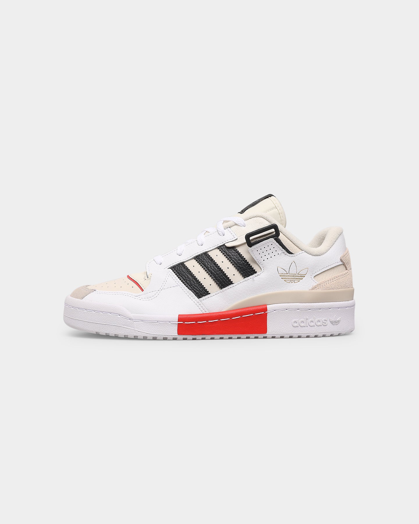 Adidas Forum Exhibit Low Sneakers - White/Black/Red - Men's Casual Shoes for Streetwear & Everyday Comfort