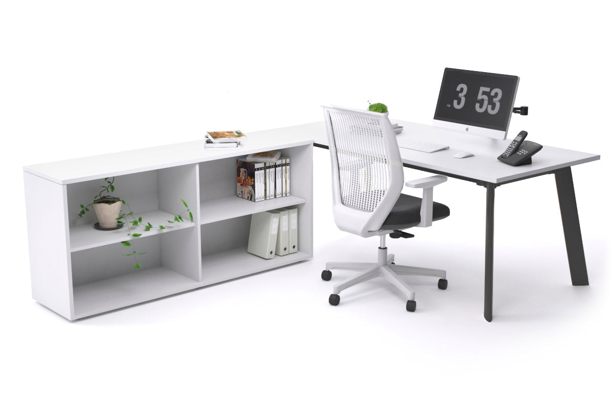 Switch Executive Setting With Uniform Spine Black Frame [1600L x 700W] - Premium Office Desk for Modern Workspace & Home Office