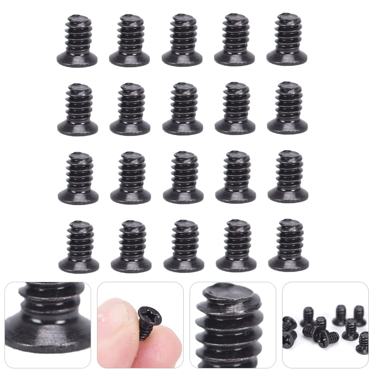 Mobestech 200 PCS HDD Screws Kit - Computer Case Hard Drive Screws, Metal PC Screws for HDD & SSD Installation - Perfect for PC Building, Laptop Repair, and Computer Hardware Upgrades