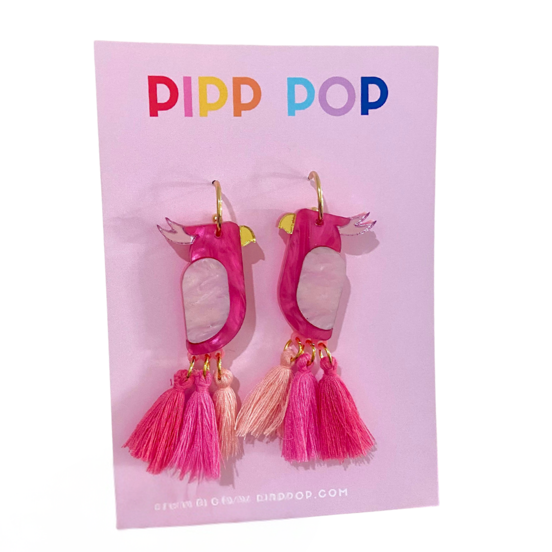 Pink Galah Dangle Earrings for Women - Australian Bird Inspired Jewelry - Lightweight & Hypoallergenic - Perfect for Parties, Weddings & Everyday Wear