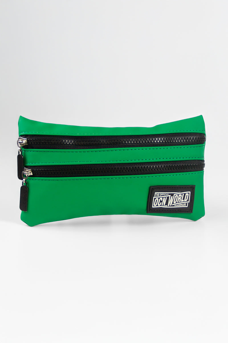 Ocn Double Green Pencil Case - Durable School & Office Supplies for Students & Professionals | Perfect for Organizing Pens, Pencils & Stationery