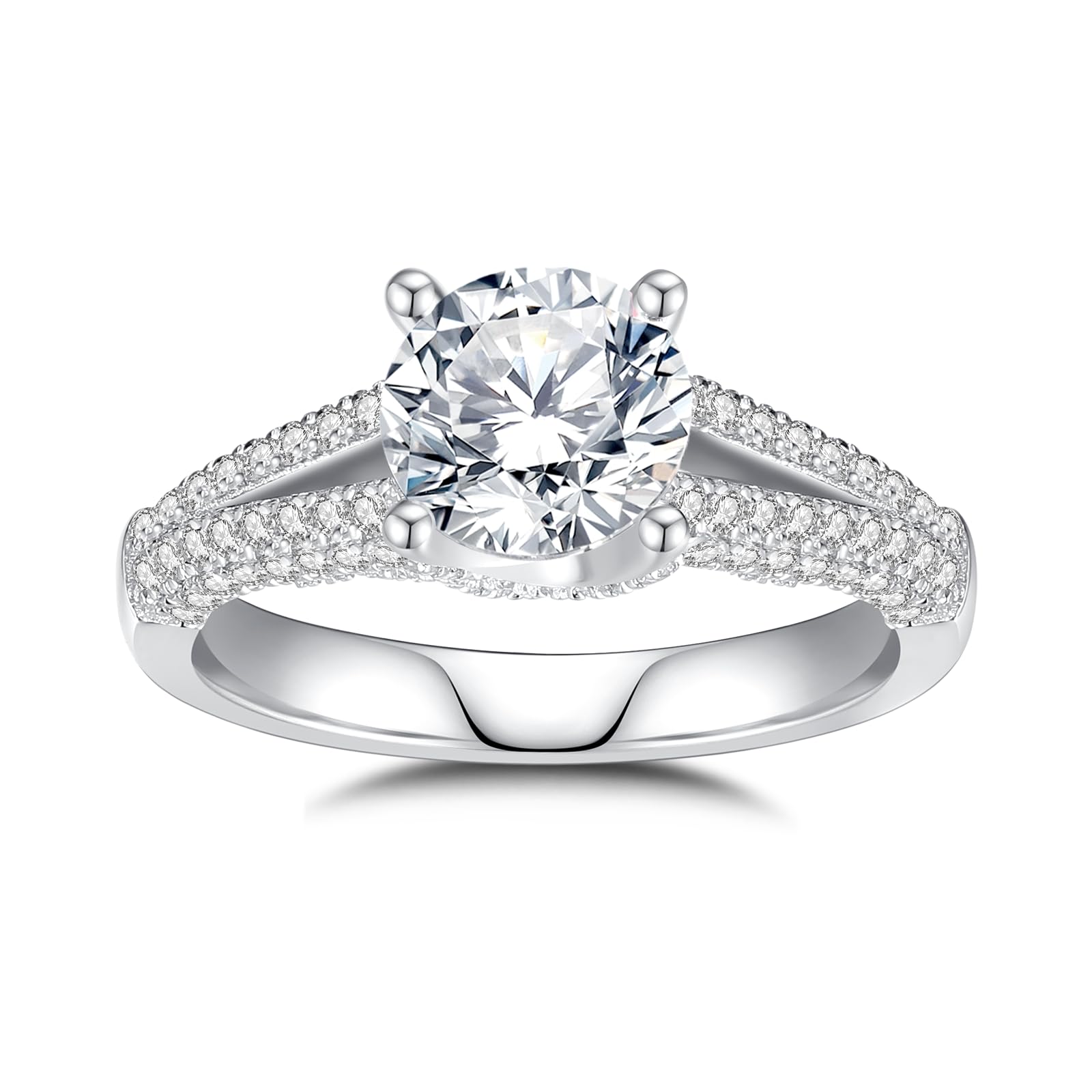 Exquisite Moissanite Engagement Rings for Women - S925 Sterling Silver Wedding Bands, Anniversary & Valentine's Gifts for Her - Ideal for Proposals, Bridal Jewelry & Special Occasions