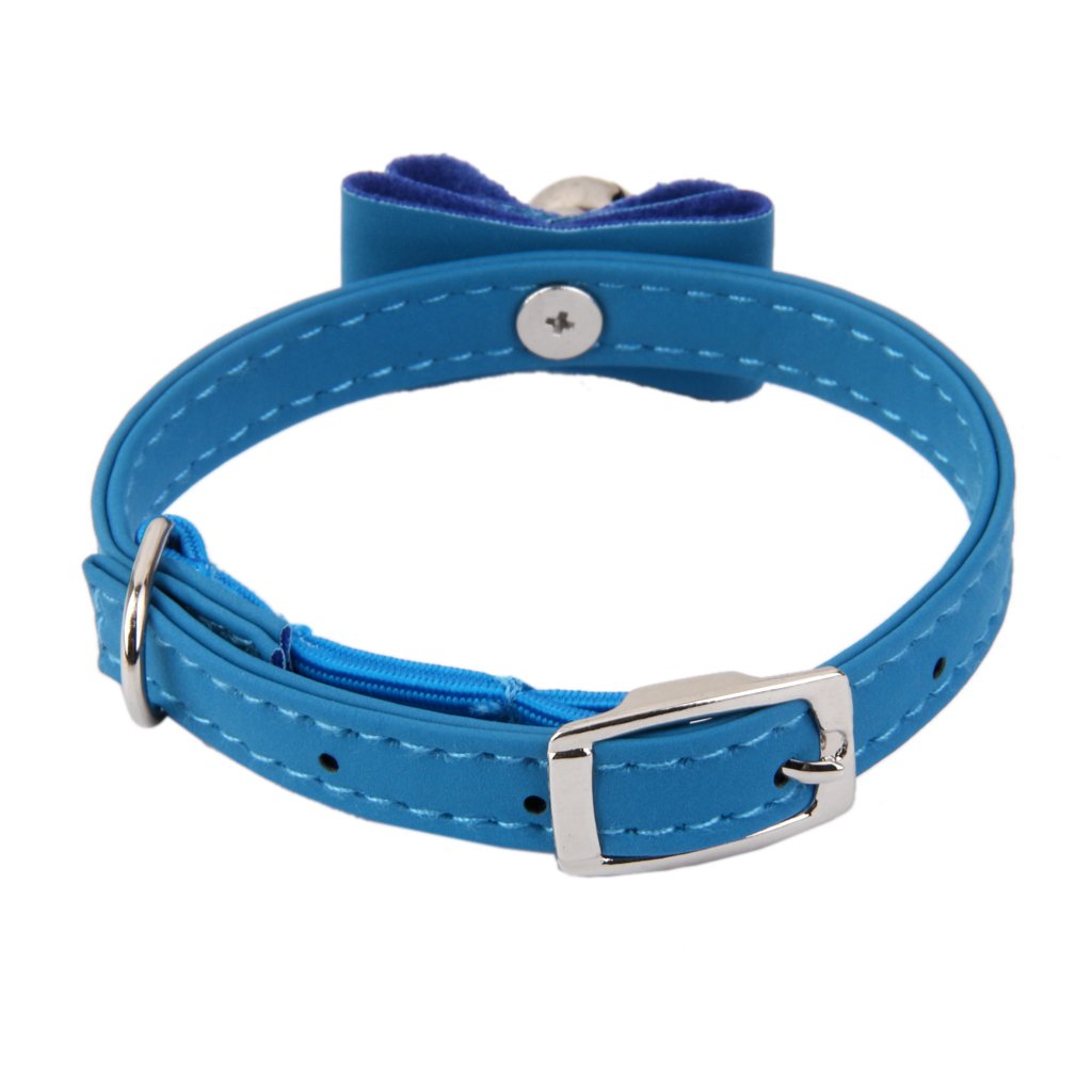 Adjustable Pet Safety Collar with Bell - Soft Kitten Cat Puppy Collar, Reflective Strap & Quick-Release Buckle (Blue) - Perfect for Walking, Training & Outdoor Adventures
