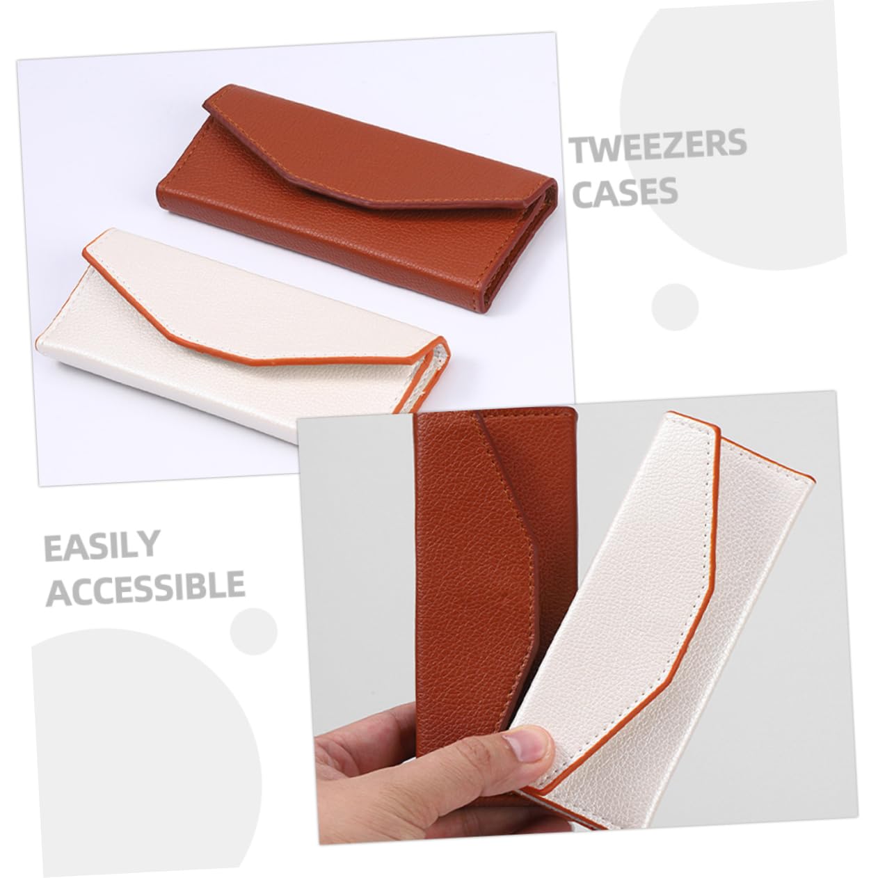 Mikinona 2-Piece Empty Eyelash Extension Tweezer Holder Case - Portable Travel Storage Bag for Lash Artists & Professionals - Perfect for Salon, Home Use & On-the-Go Organization