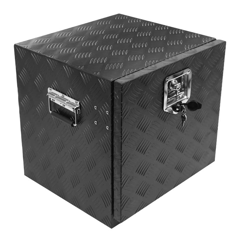 GARVEE 18 Inch Aluminum Diamond Plate Pickup Truck Tool Box - Heavy Duty & Weatherproof Storage for Tools, Equipment & Work Gear - Perfect for Construction, Farming & Off-Road Adventures