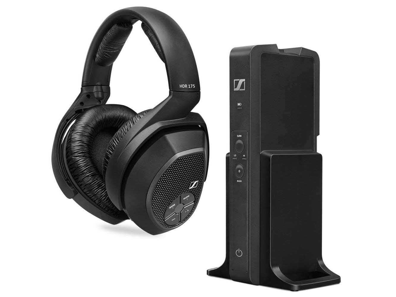 Sennheiser RS 175 Wireless Headphones with Digital RF Transmission - Premium Over-Ear Headset for Home Theater, Music & TV (Black) | Perfect for Movie Nights, Gaming & Relaxation