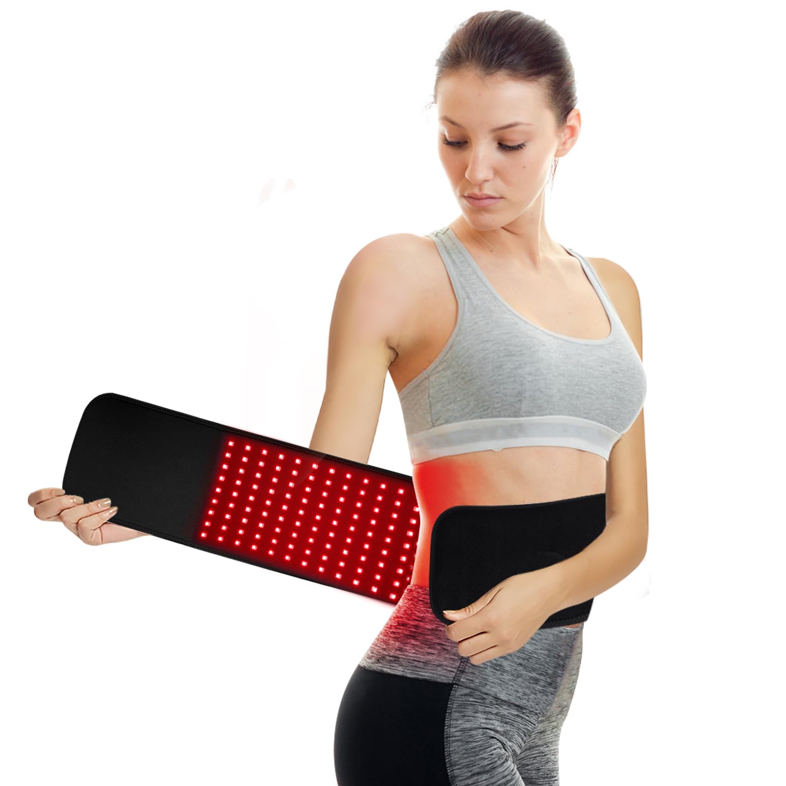 FDA Cleared Infrared & Red Light Therapy Belt - 3-in-1 880nm Near Infrared LED Wrap for Back Pain Relief, Deep Penetrating Joint & Muscle Therapy | Perfect for Home Use, Post-Workout Recovery & Chronic Pain Management
