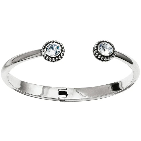 Brighton Twinkle Open Hinged Bangle Bracelet in Silver Tone - Elegant Jewelry for Women, Perfect for Parties, Weddings & Special Occasions