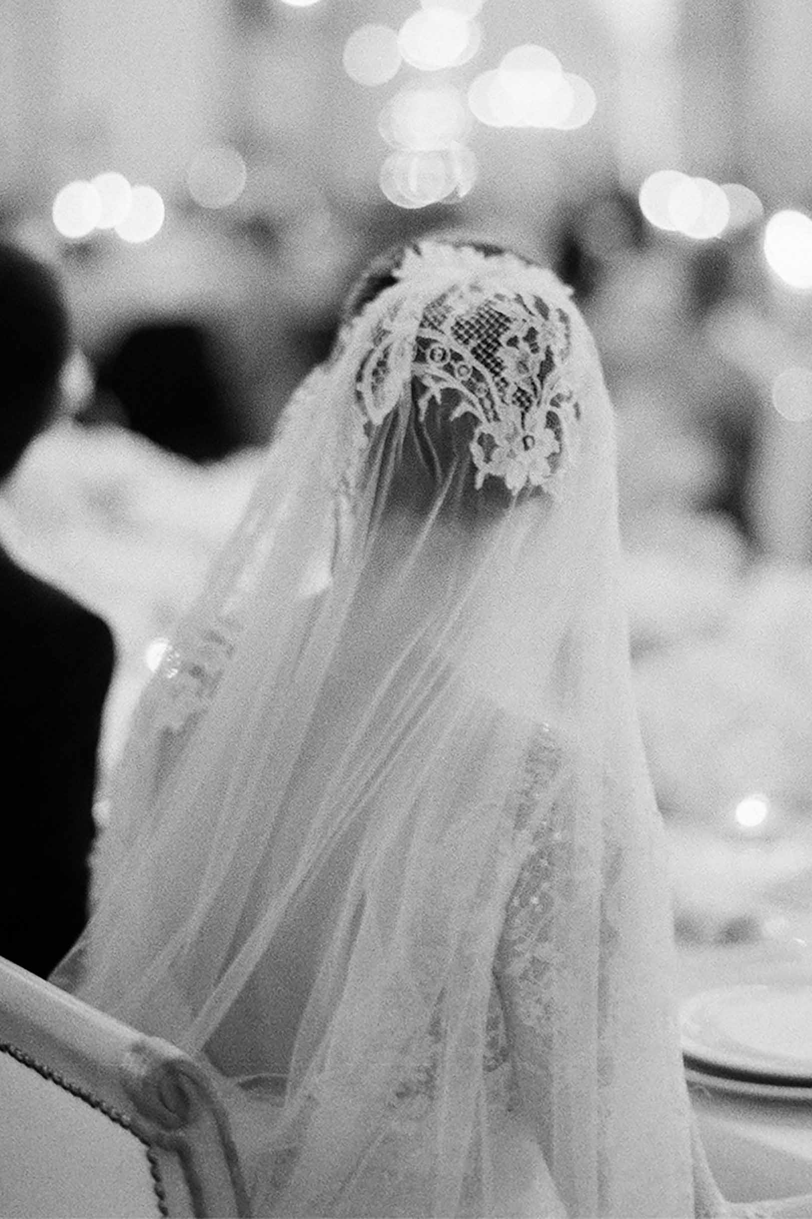 Ivory Madrid French Lace Mantilla Veil - Elegant Bridal Headpiece for Weddings, Church Ceremonies & Special Occasions