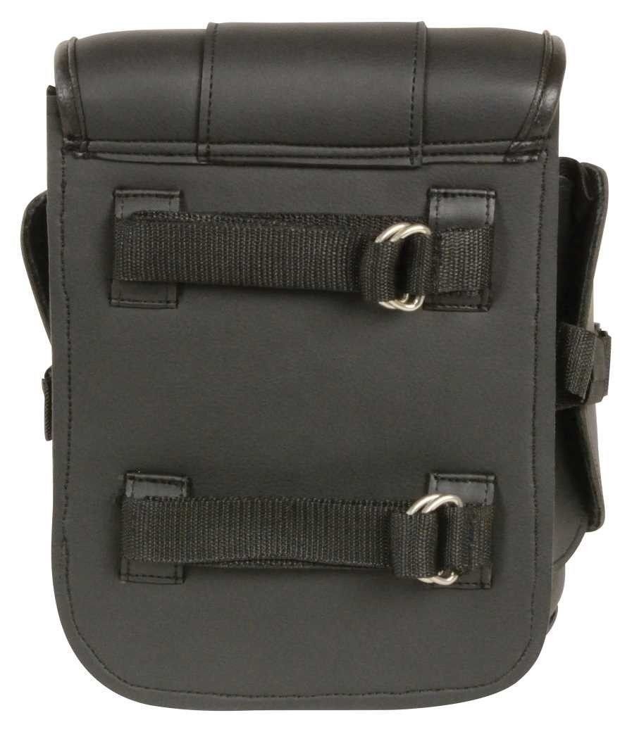 **Motorcycle Cruiser Sissy Bar Carry Bag - Black Travel Luggage for Motorbike Storage & Road Trips**