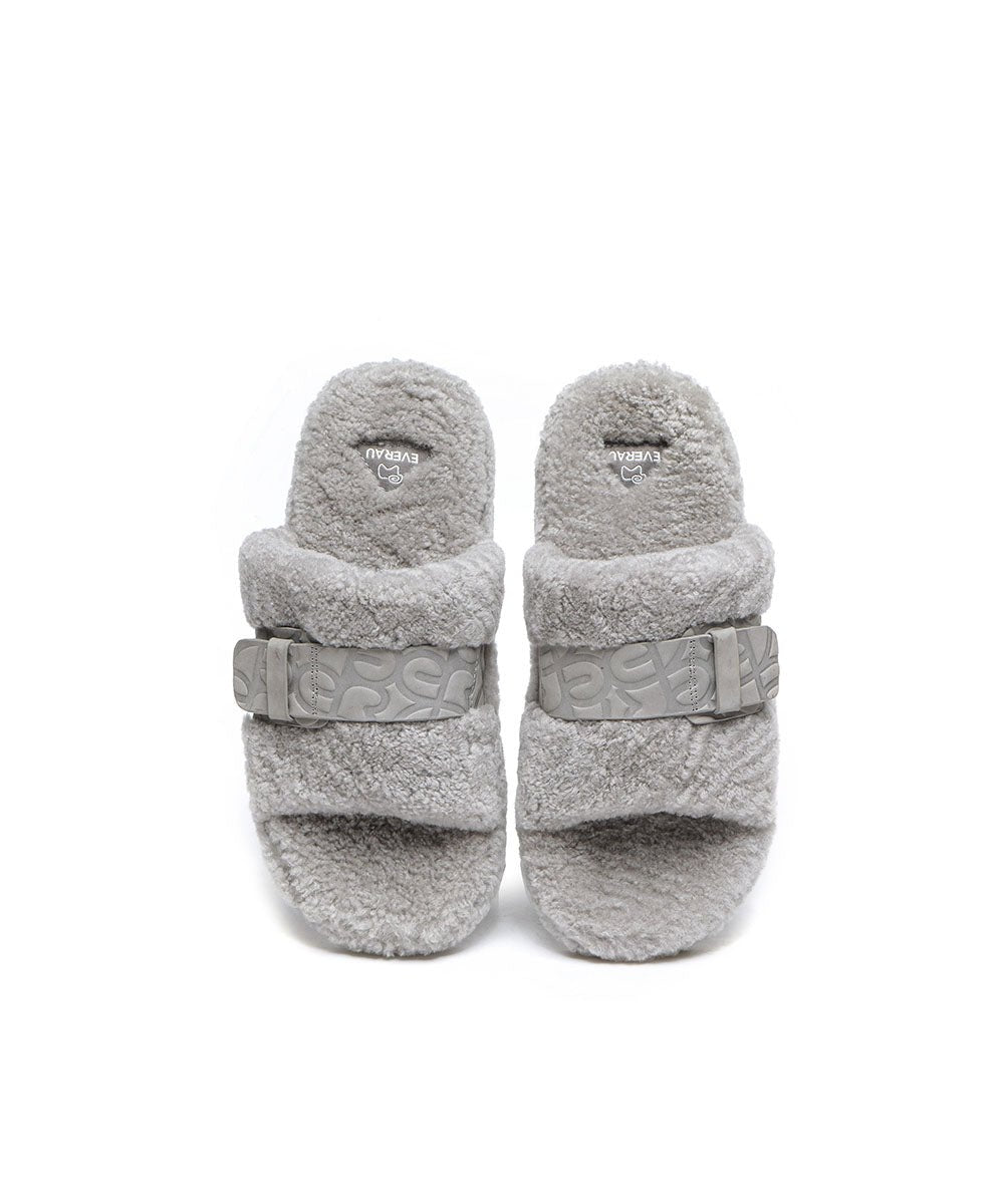 Women's Jule Fluffy Slide Slippers - Soft Plush House Shoes for Women, Comfortable Indoor & Outdoor Slides - Perfect for Lounging, Spa, and Beach Wear