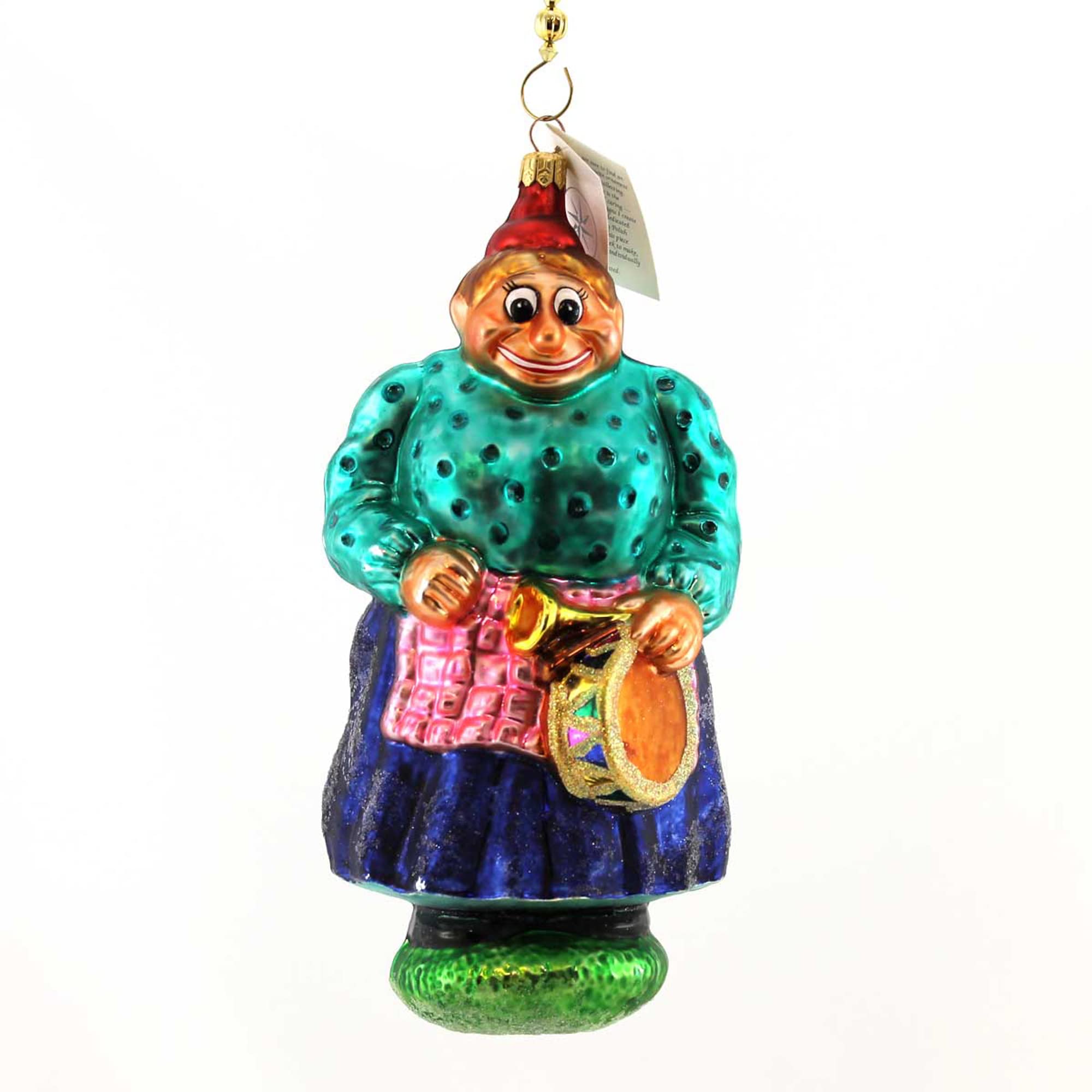 Christopher Radko 8-Inch Blue Glass Music Instruments Christmas Ornament - Handcrafted Holiday Decor for Tree, Gift, or Festive Home Display