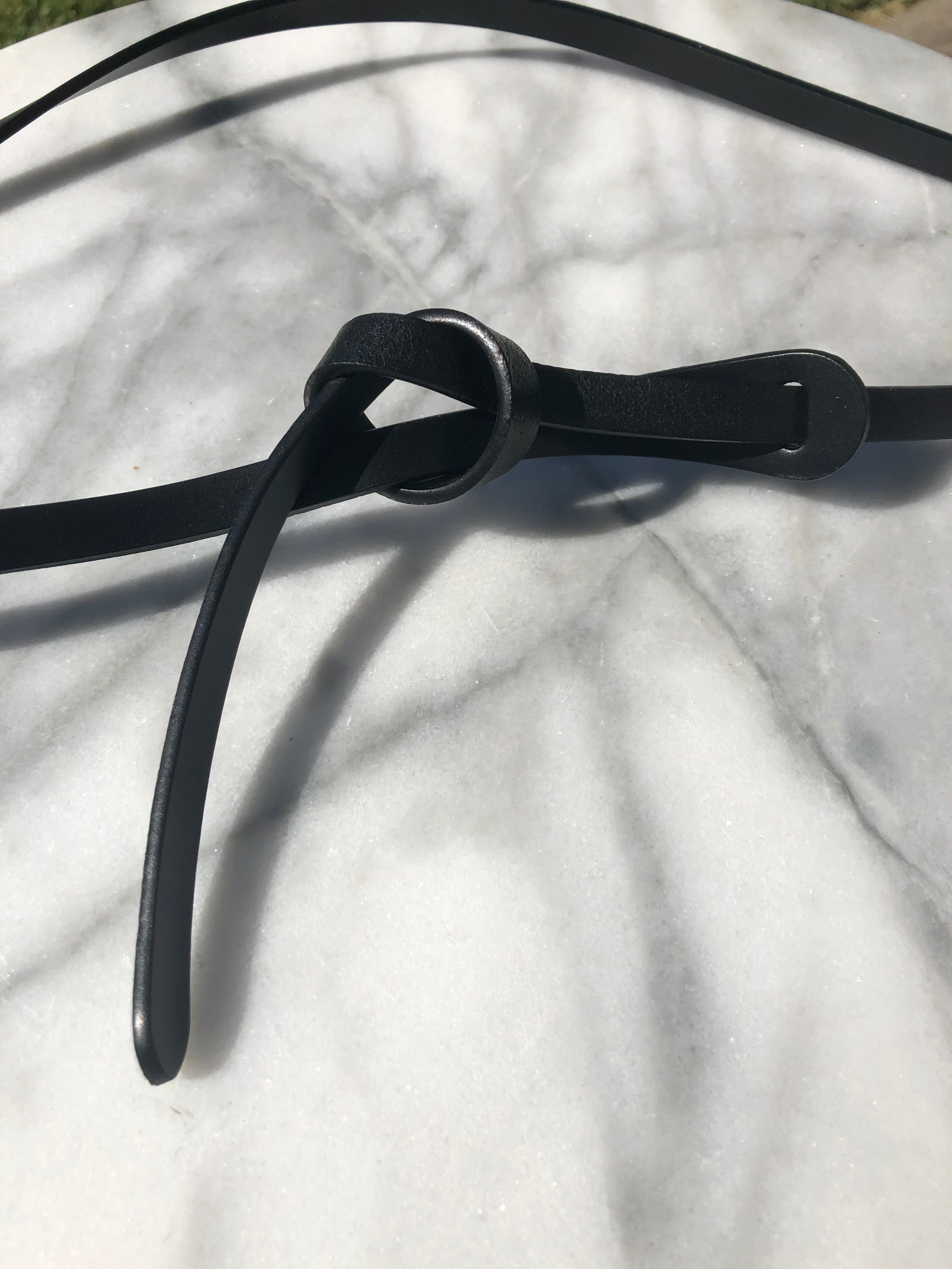 Thin Loop Belt for Women & Men - Stylish Black Waist Belt | Perfect for Casual Wear, Office Outfits & Jeans