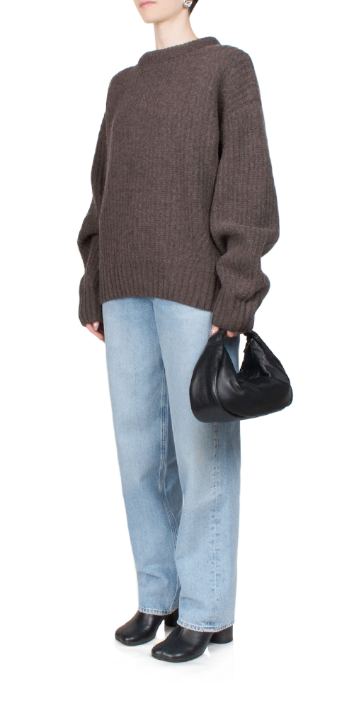 Premium Taupe Crewneck Sweater for Women & Men - Soft & Comfortable Knit Pullover - Casual Winter Warm Sweater for Office, Travel & Everyday Wear