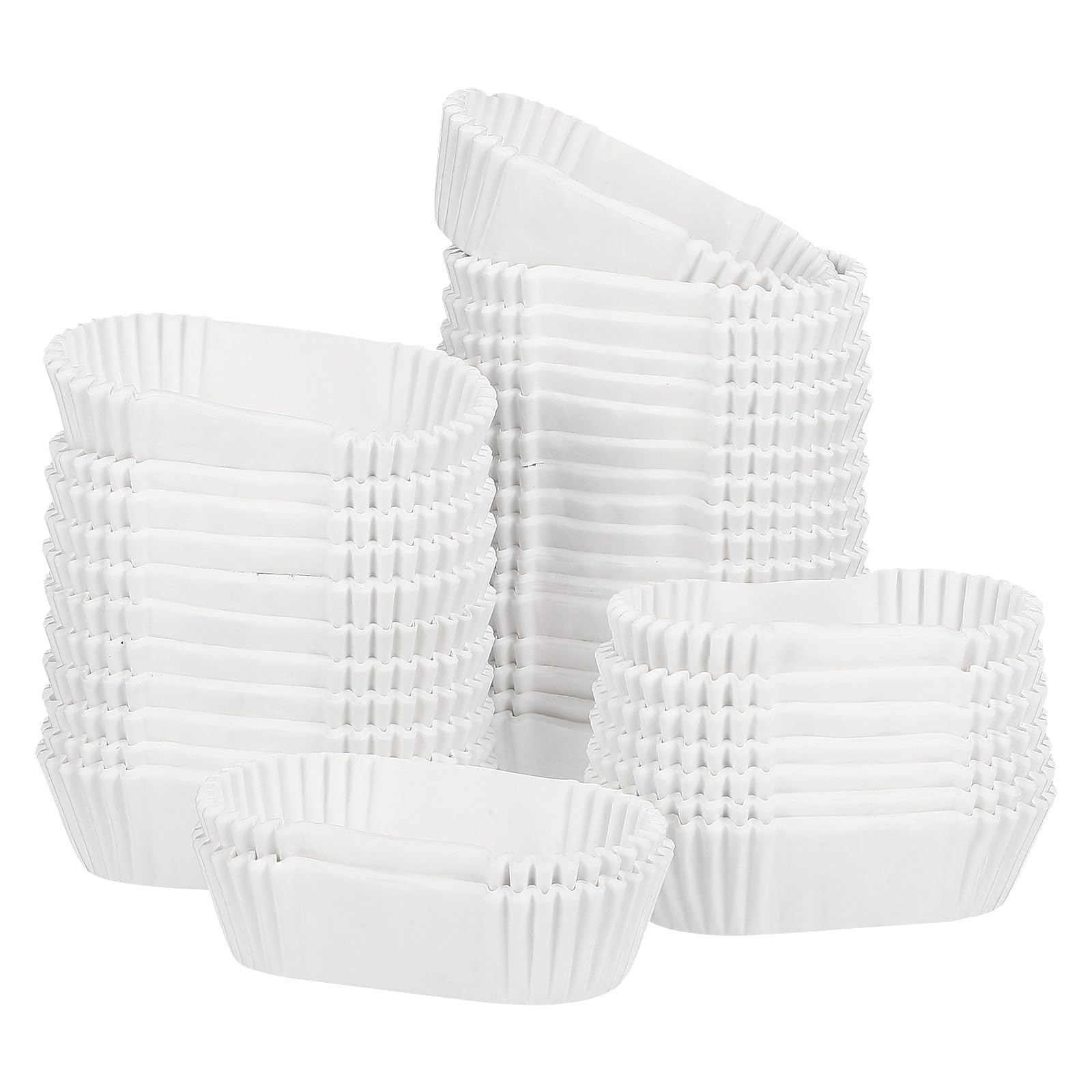 1000pcs Oval Baking Cups - Grease Proof Cupcake Liners, Mini Cake Cups & Parchment Bread Trays for Muffins, Cupcakes, Bread - Perfect for Home Baking, Party Desserts & Holiday Treats