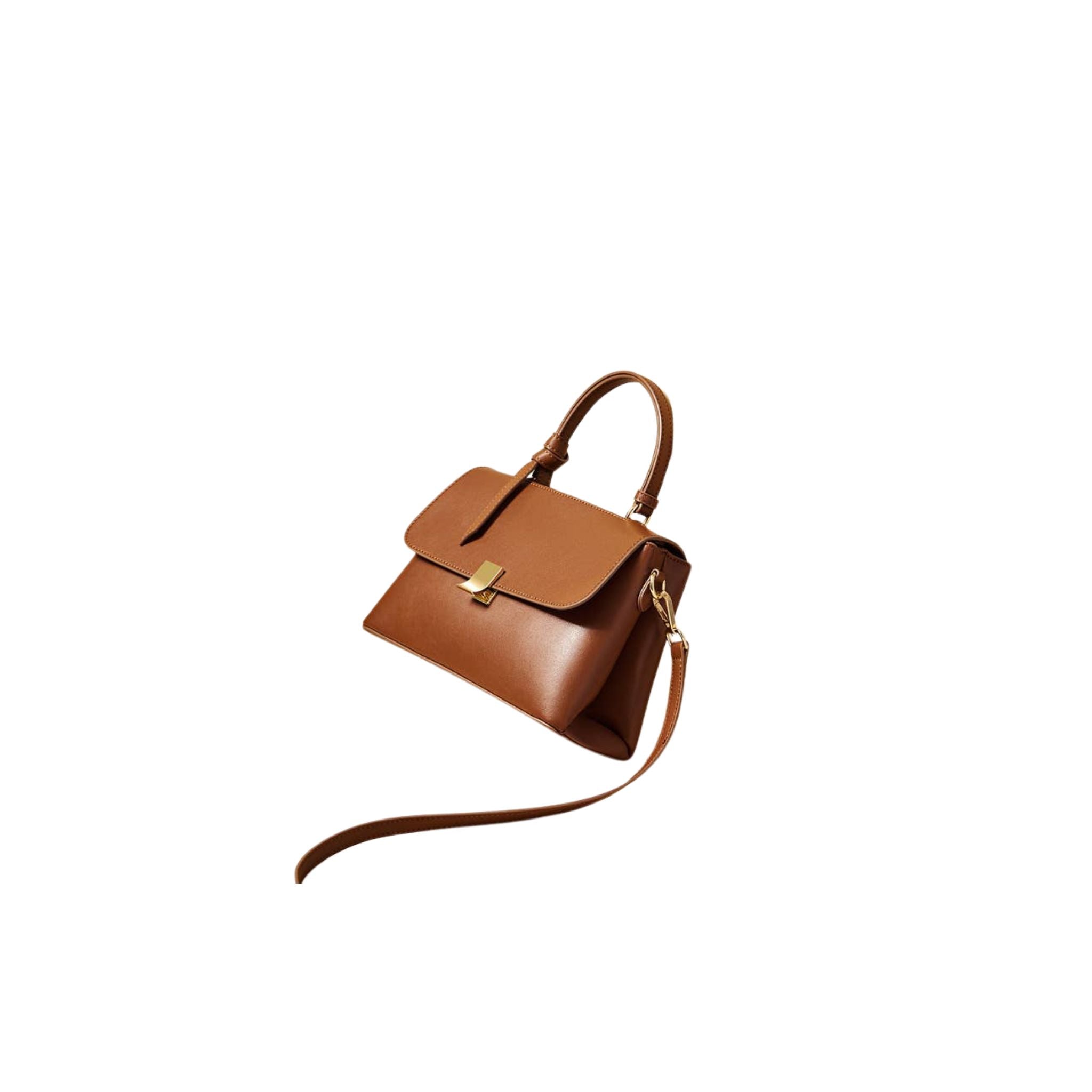 Elegant Top Handle Leather Timeless Bag with Adjustable Crossbody Strap - Perfect for Work, Travel & Everyday Use
