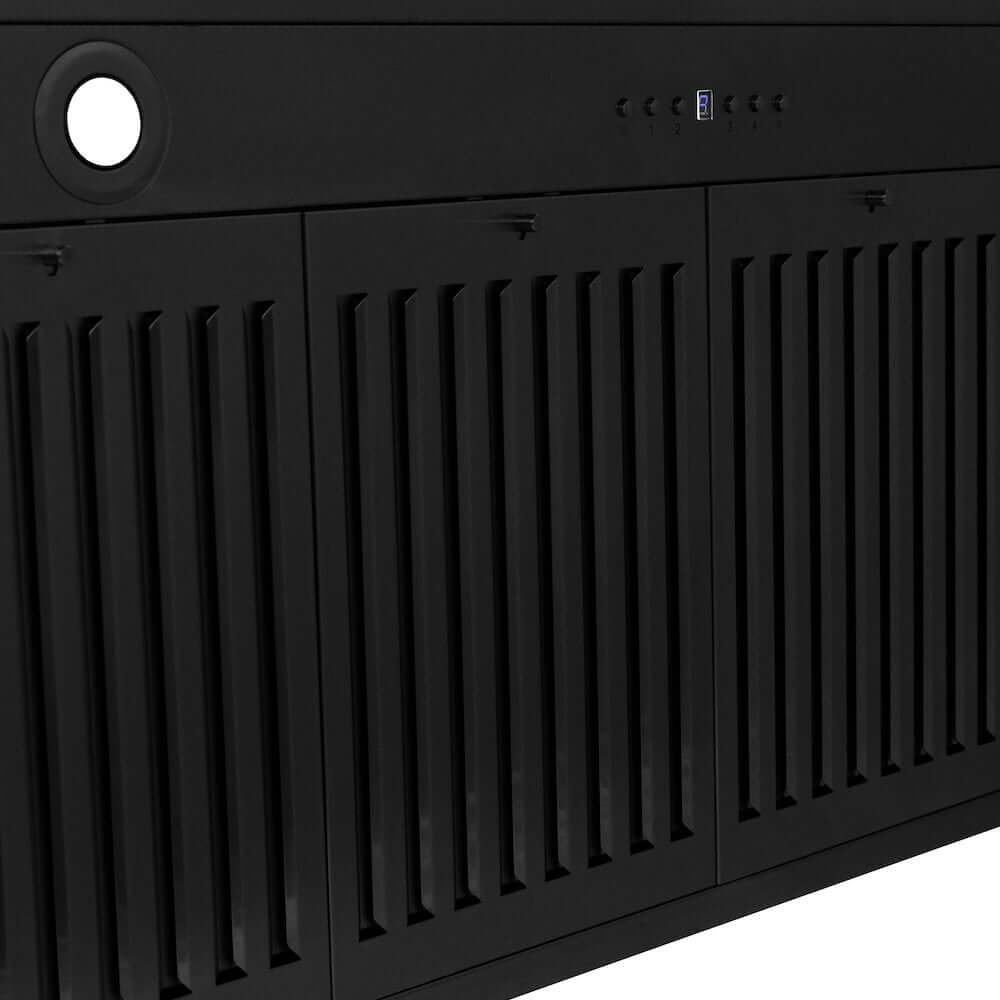 ZLINE Convertible Black Stainless Steel Wall Mount Range Hood with Black Stainless Steel Handle (BSKB4X) - Powerful Kitchen Ventilation for Modern Homes, Perfect for Cooking, Grilling & Baking