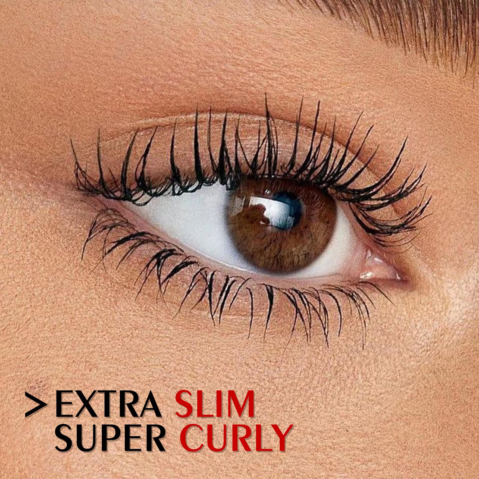 KYDA Black Washable Metal Wand Mascara - Extra Slim for Natural Eyelash Look, Bristle-Free Quick Dry Formula, Long Lasting Makeup | Perfect for Daily Wear, Date Night & Special Occasions