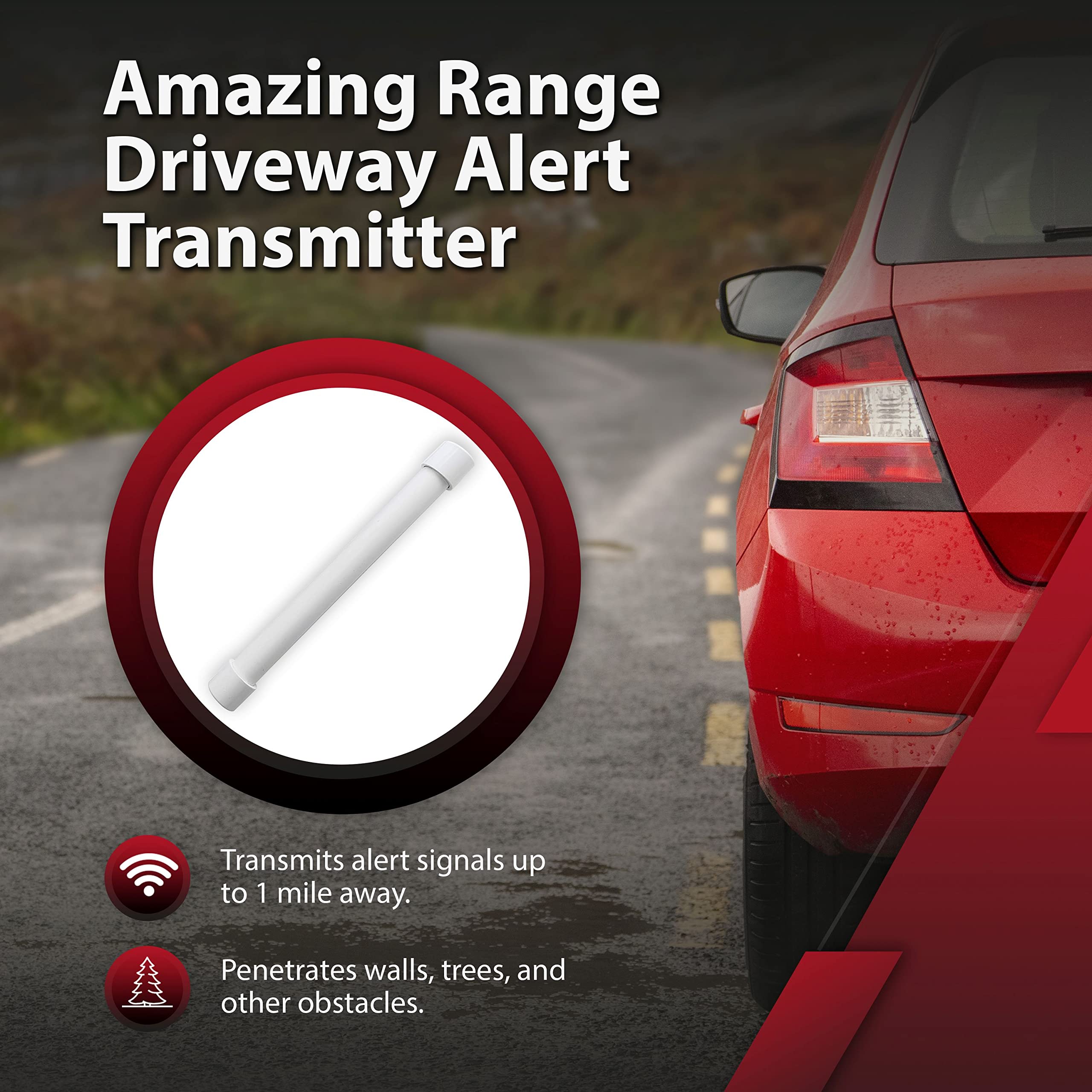 Dakota Alert DAPT-4000 Wireless Driveway Alarm System - 1 Mile Long Range Weatherproof Outdoor Vehicle Detector with Directional Sensor | Perfect for Home Security, Driveway Monitoring & Outdoor Property Protection
