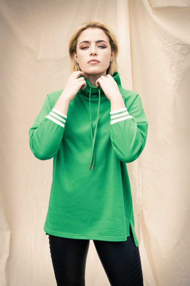 Billie Sweater Women's Green Knit Pullover - Cozy Casual Wear for Fall & Winter Outfits