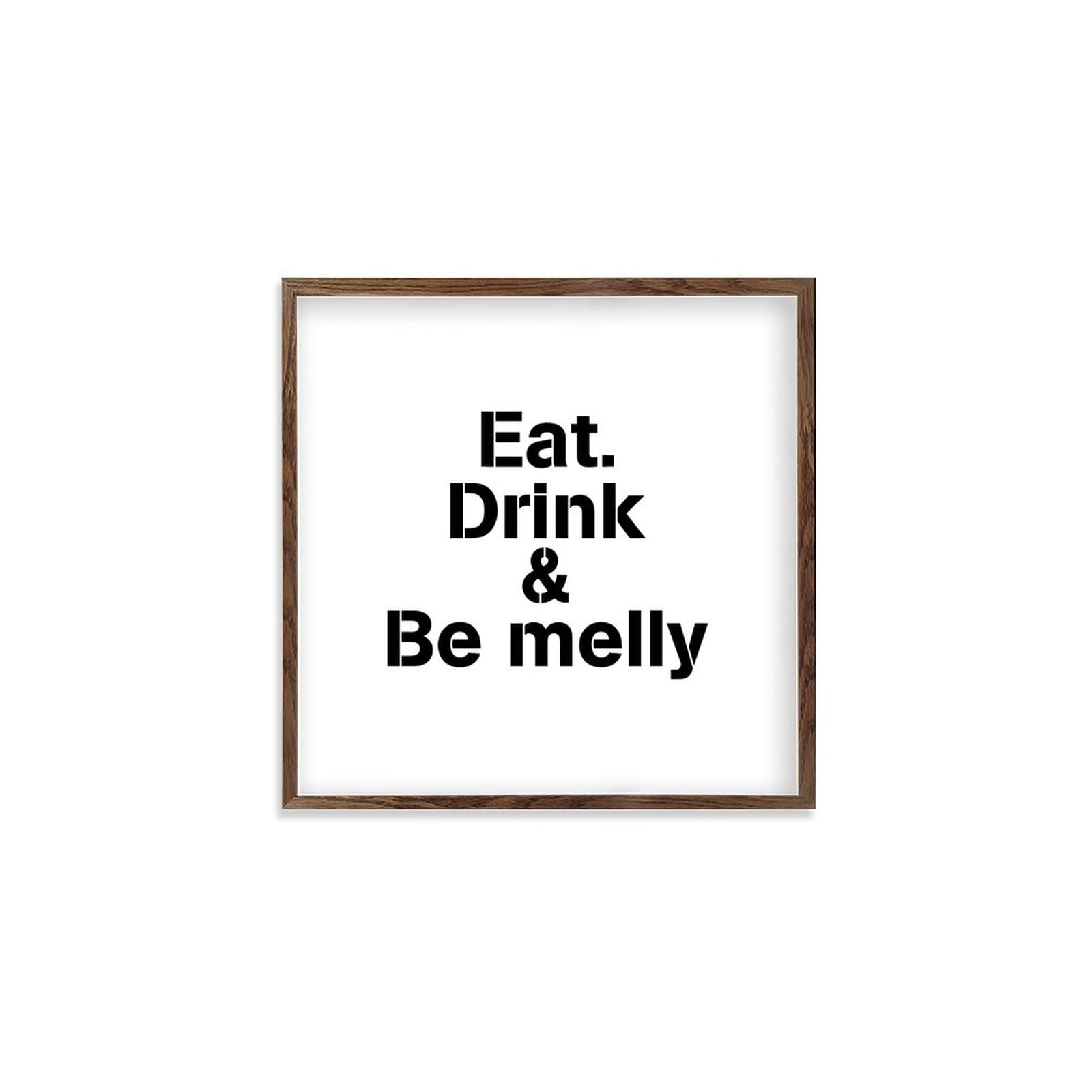 Farmhouse Wood Sign with 'Eat Drink & Be Merry' Quote - 12 Inch Vintage Wall Art Decor for Living Room, Bathroom & Kitchen - Rustic Wood Frame Hanging Sign for Home, Wedding & Holiday Decorations