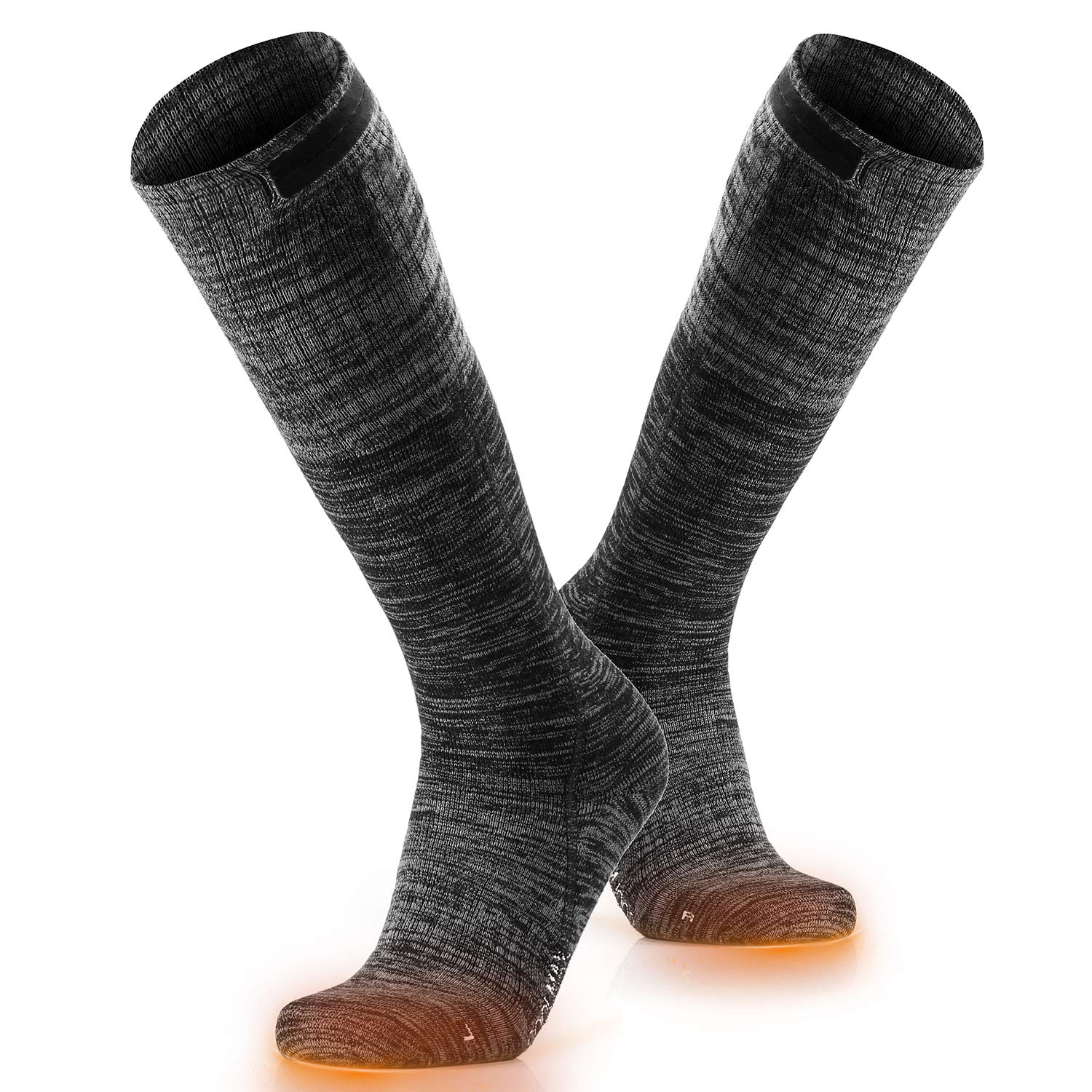 ORORO Rechargeable Heated Socks for Men & Women - Electric Warming Socks for Cold Feet - Perfect for Winter Sports, Hiking & Outdoor Activities