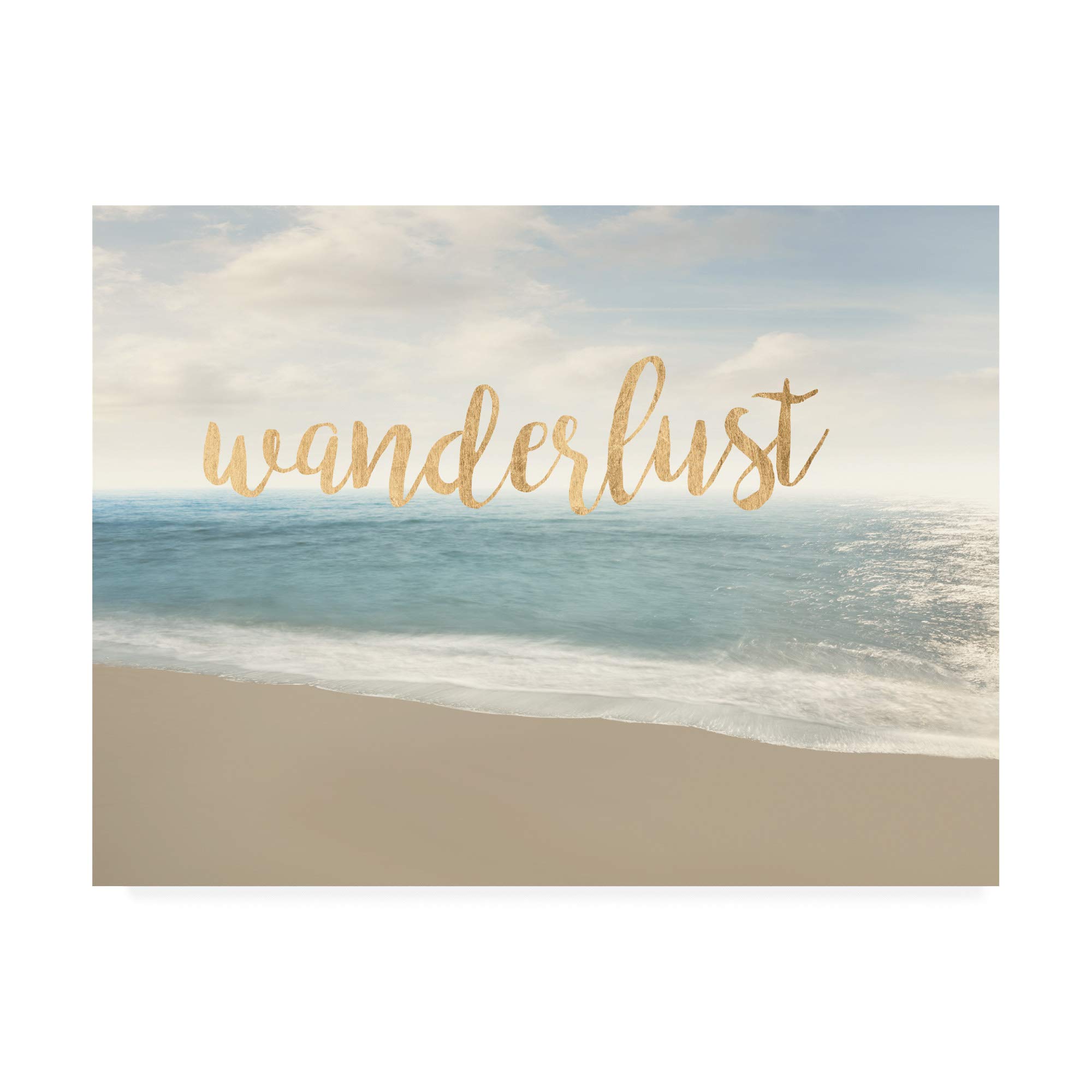 Trademark Fine Art - 35x47 Beach Wanderlust by James Mcloughlin - Coastal Wall Decor for Living Room, Bedroom & Office