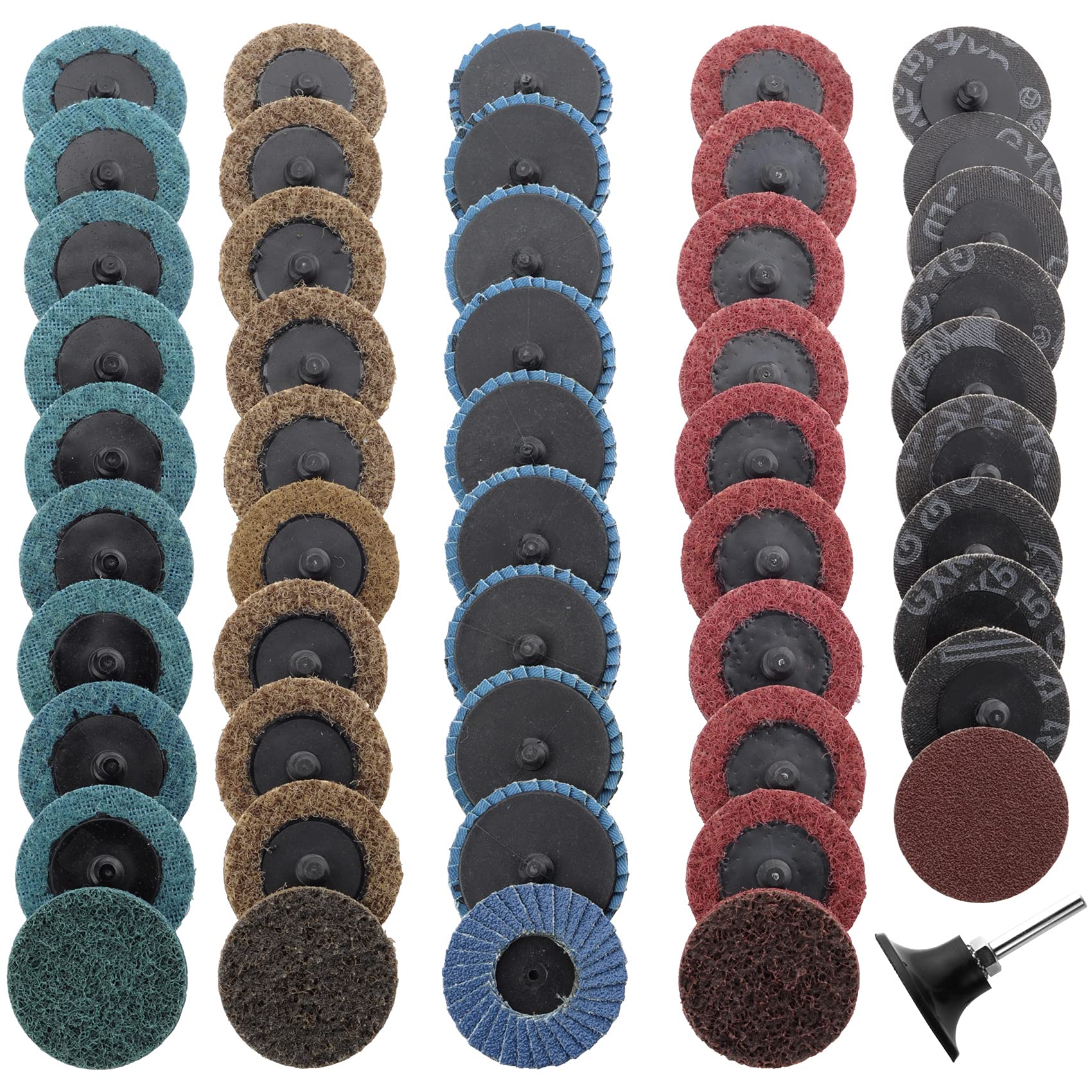 2-Inch Sanding Discs 50-Pack with 1/4