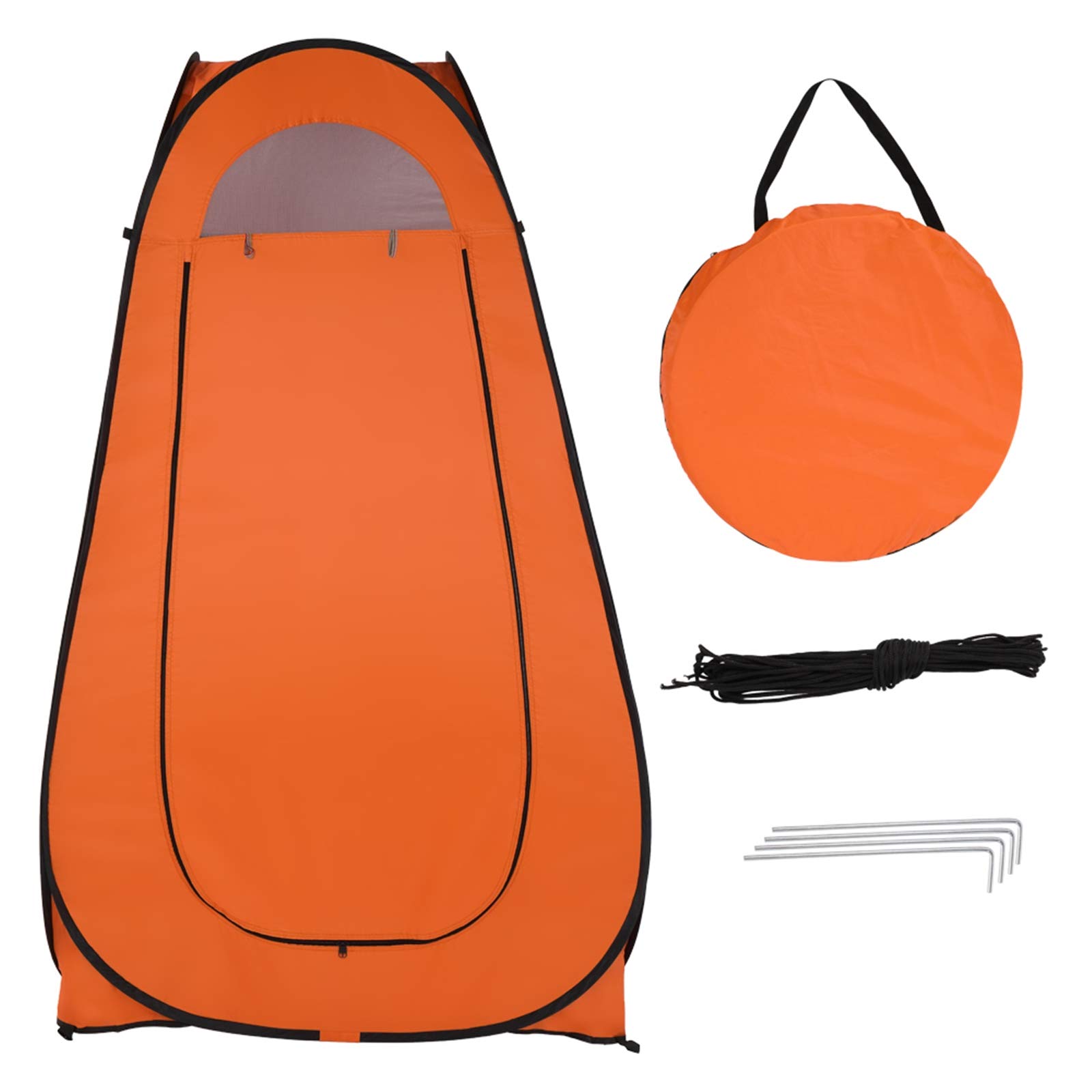 Pop Up Pod Changing Room Privacy Tent - Instant Portable Outdoor Shower Tent for Camping, Beach & Travel | Lightweight Foldable Shelter with Carry Bag | Perfect for Changing Clothes, Baby Care & Emergency Toilet (Orange)