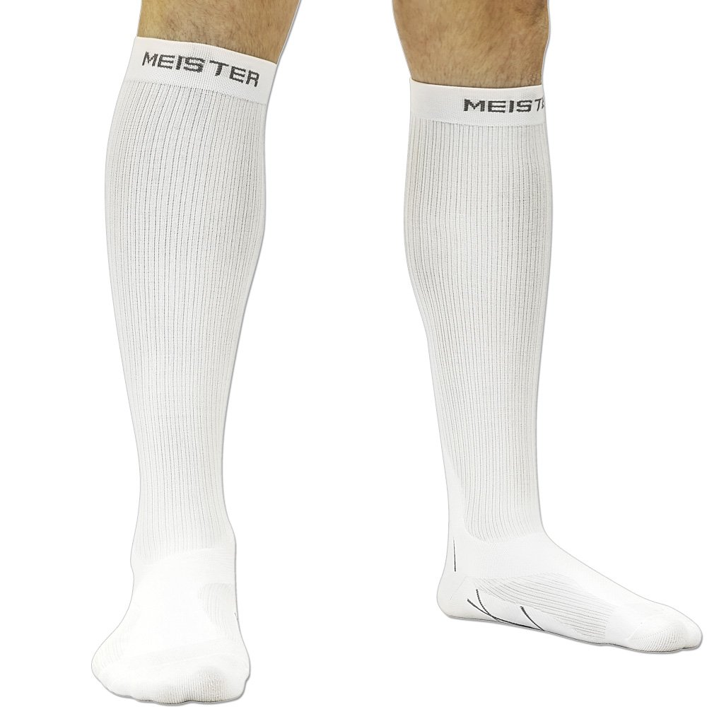 Meister 20-25mmHg Graduated Compression Socks for Running, Shin Splints Relief & Performance - Perfect for Marathon Training & Athletic Recovery