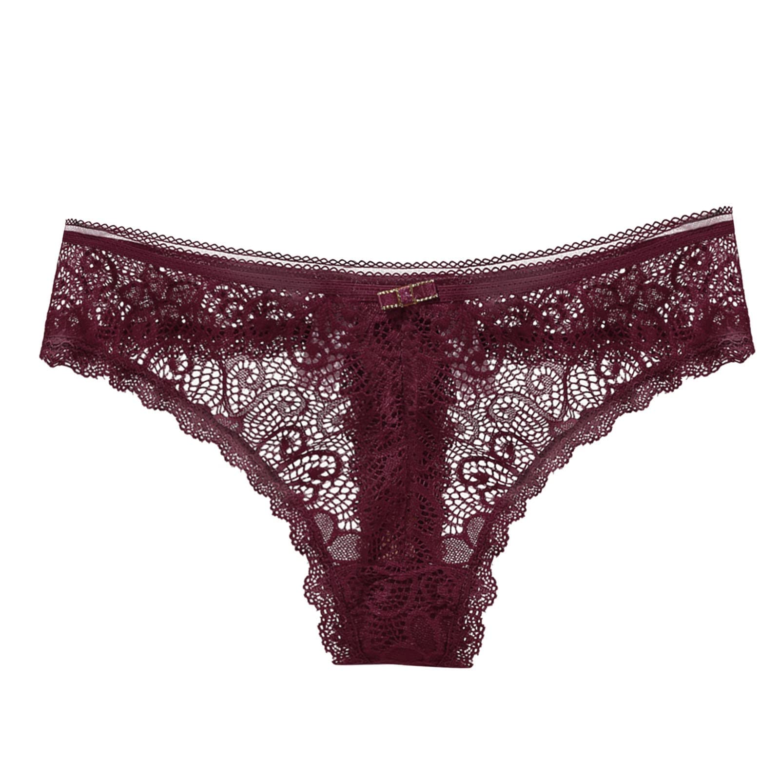Women's Cotton Boy Shorts Underwear - Sexy Lace Low Waist Panties in Yellow | Breathable Hollow Design for Comfort & Style | Perfect for Daily Wear, Sleepwear & Intimate Moments