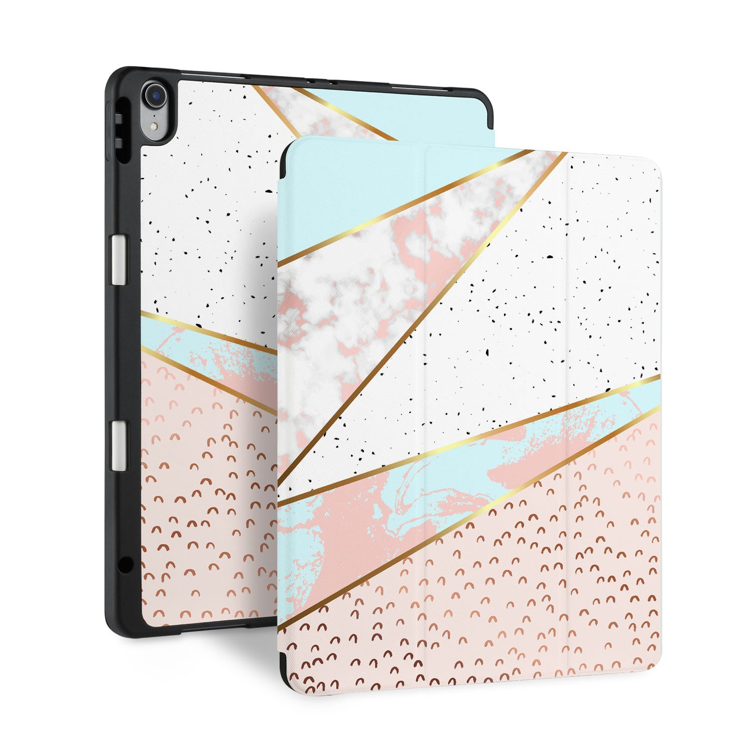 Premium Marble Art iPad Trifold Case - Slim Protective Cover for iPad Air/Pro with Auto Sleep/Wake | Perfect for Work, Travel & Home Use