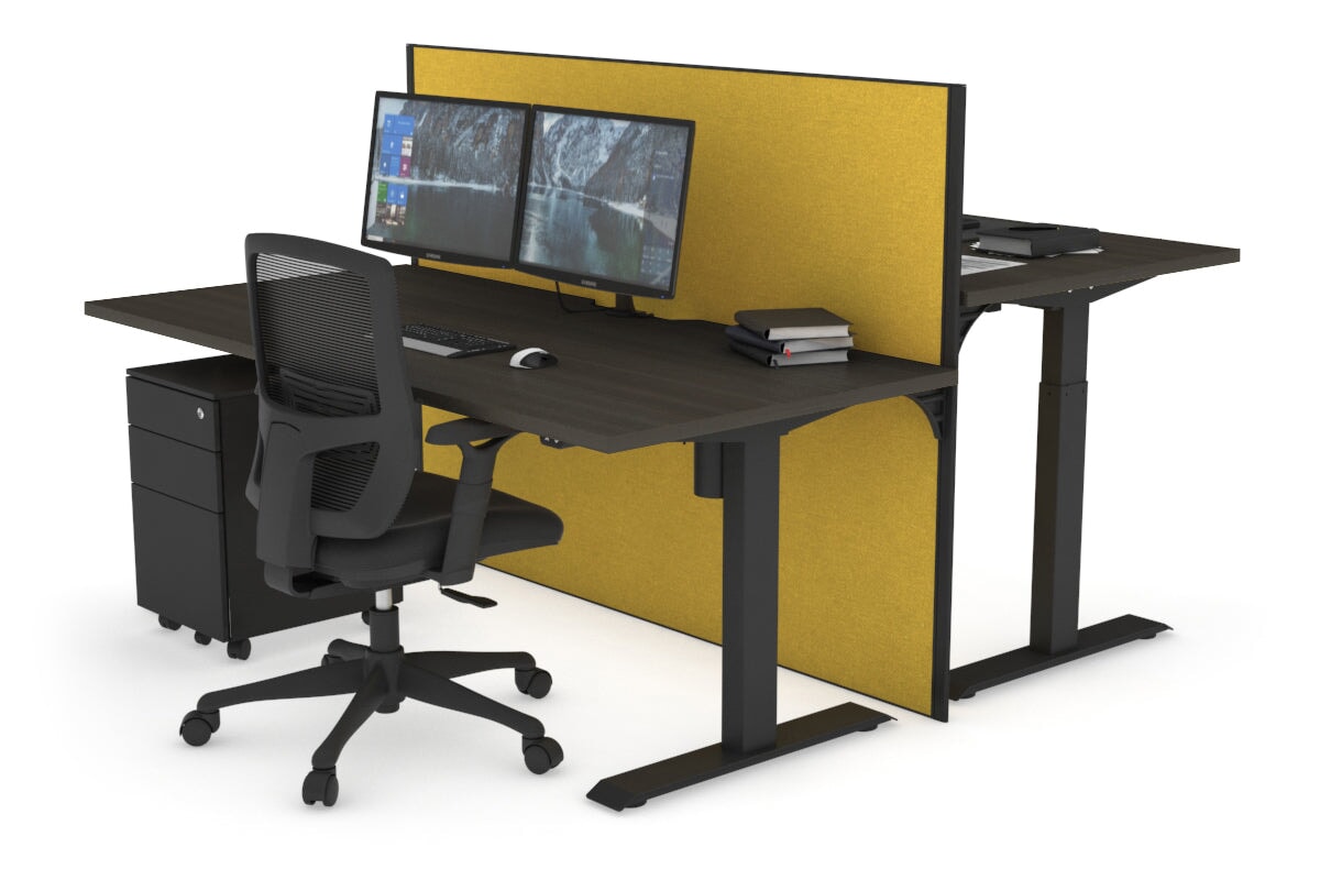 Height Adjustable 2 Person Workbench - 1600L x 800W with Cable Management - Perfect for Office, Workshop & Collaborative Workspaces