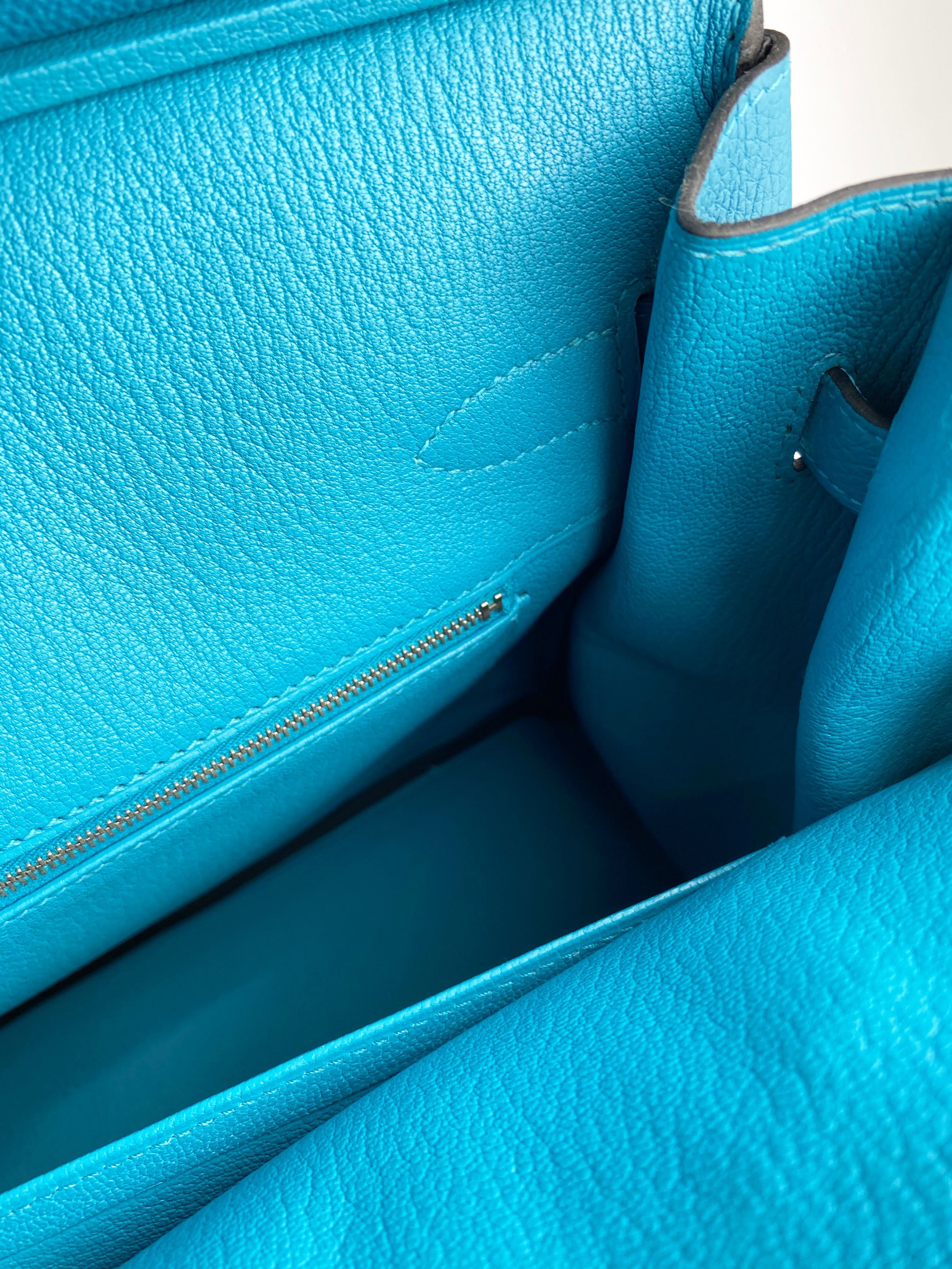 Authentic Hermes Birkin 35 Handbag in Turquoise Togo Leather - Luxury Designer Shoulder Bag for Women, Perfect for Work, Travel & Special Occasions
