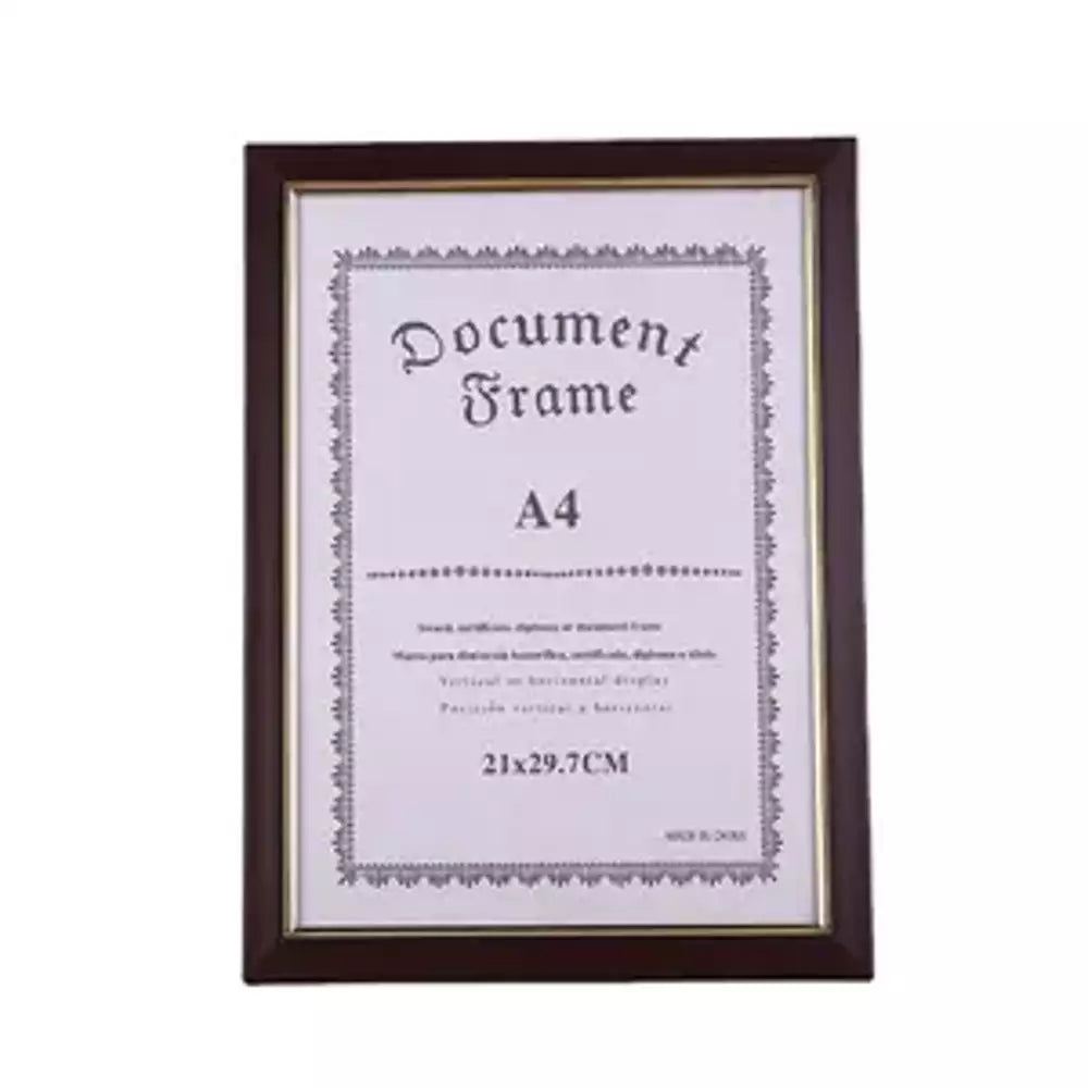 A4 Document Frame #2176 - Professional Display for Certificates, Diplomas, and Photos - Perfect for Offices, Homes, and Gifts