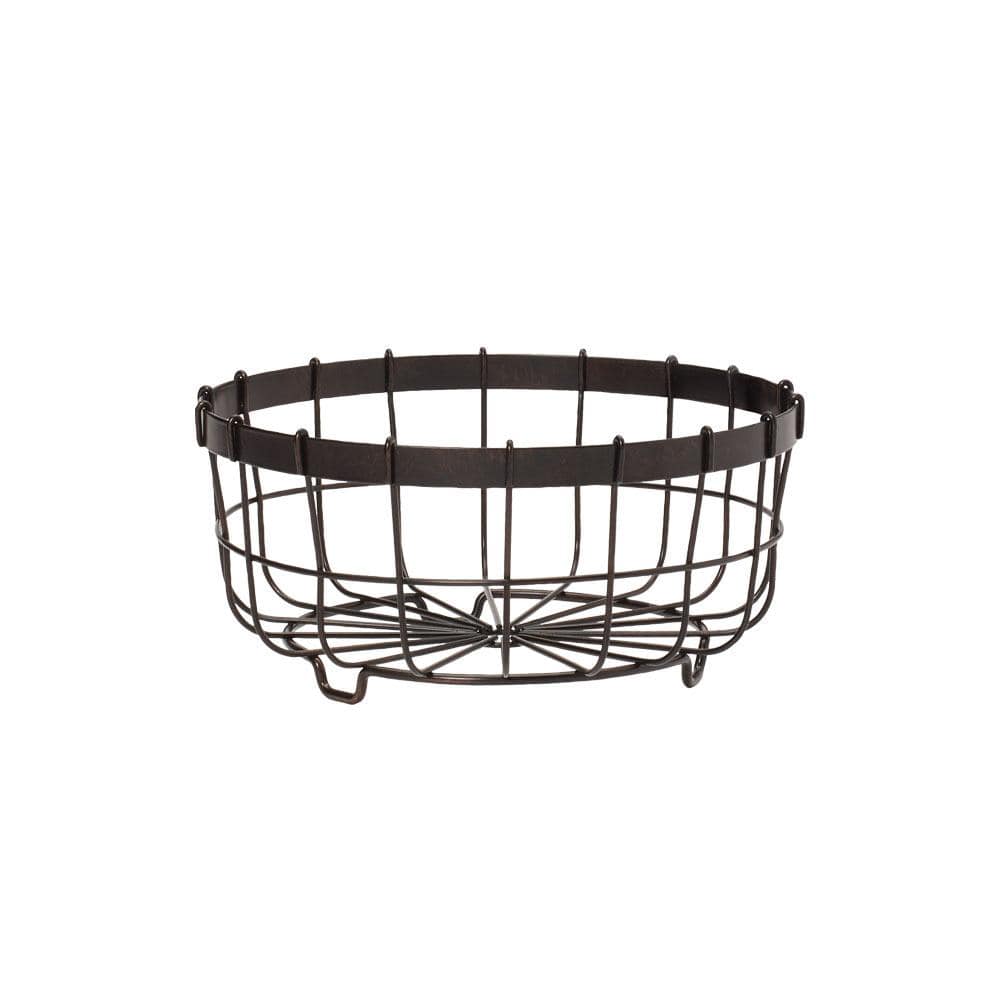 Sturdy Fruit Storage Basket with Banana Hanger - Perfect for Kitchen Countertop, Pantry Organization & Fresh Produce Display