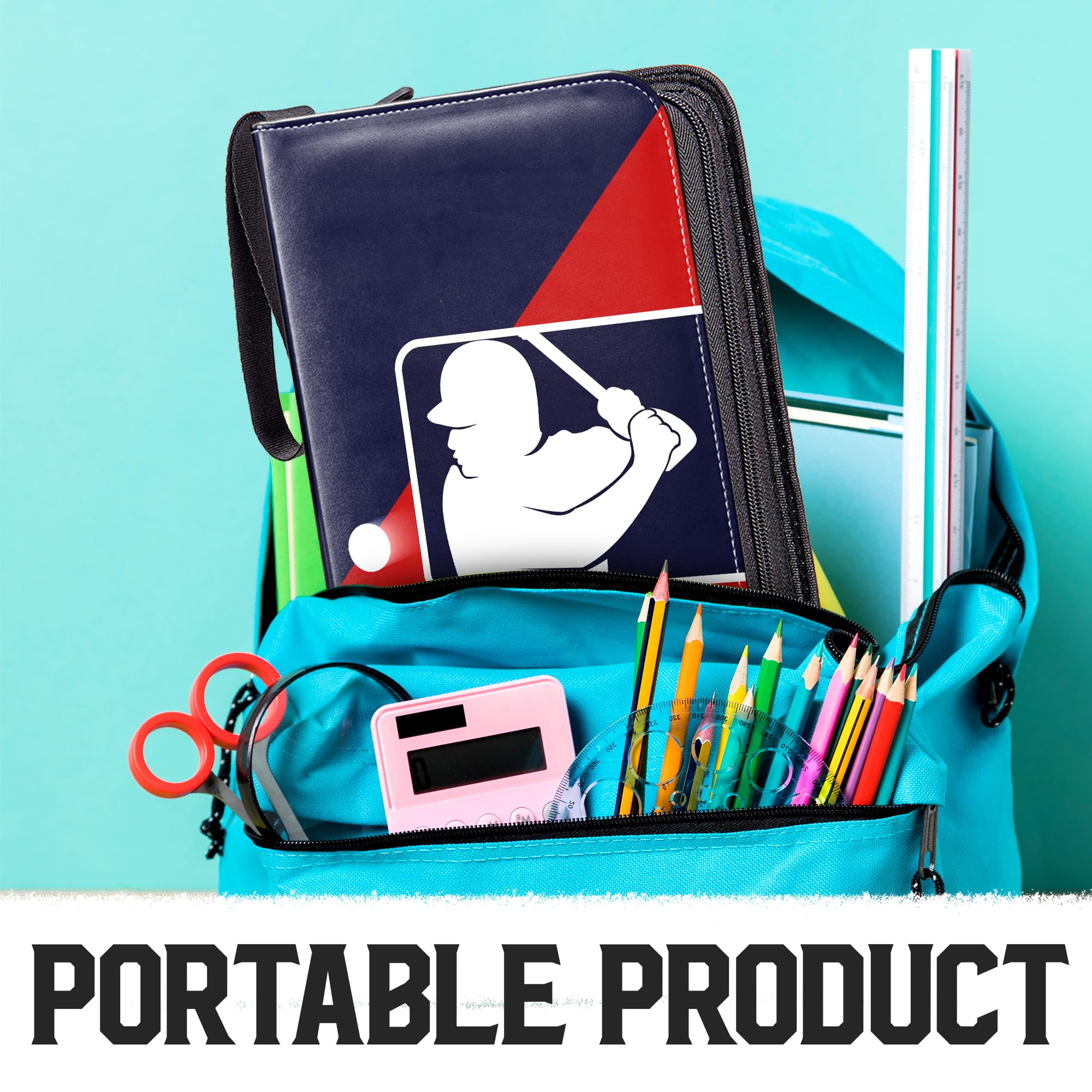 Premium Sports Card Binder with 900 Sleeves - Organize Baseball, Football & Trading Cards - Perfect for Collectors, Tournaments & Display Storage