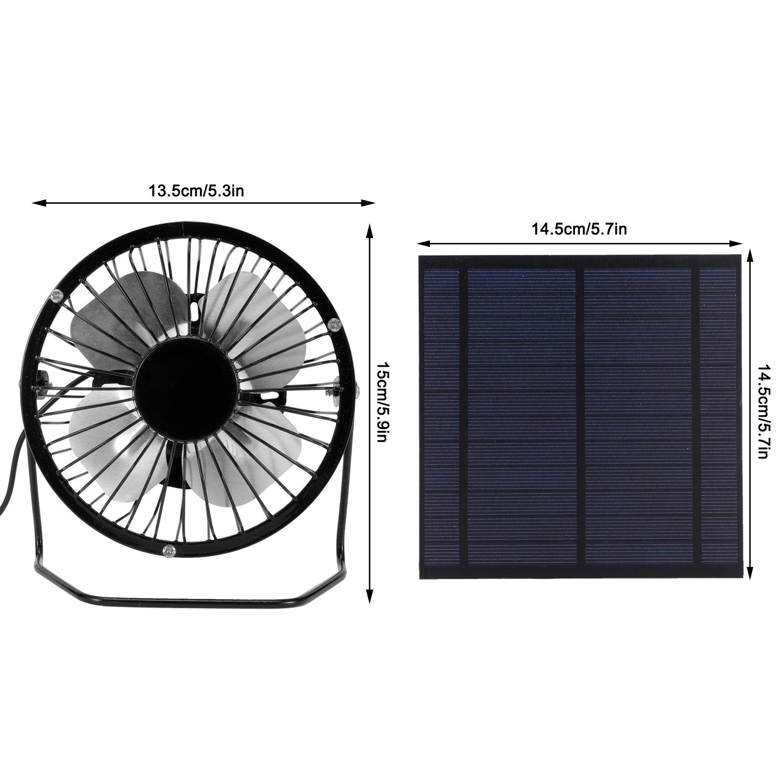 TOPINCN 5W Solar Powered Fan - Mini Portable Cooling Fan with Photovoltaic Solar Panel for Home, Attic, Greenhouse, RV & Roof - Perfect for Outdoor, Camping & Emergency Use