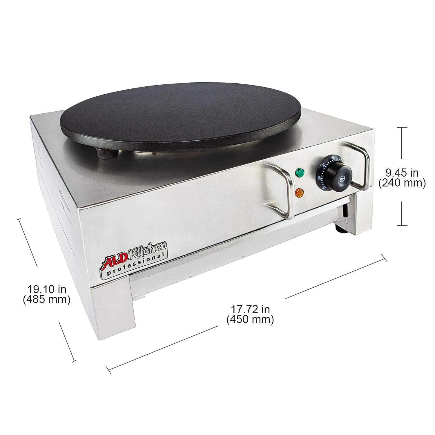 ALDKitchen Commercial Electric Crepe & Pancake Maker - 16