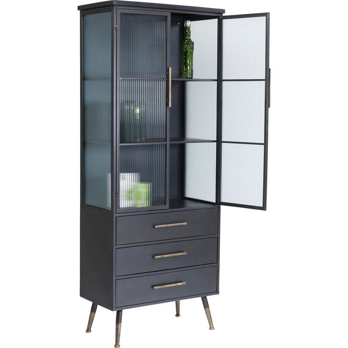 Modern 2-Door 3-Drawer Storage Cabinet - La Gomera Style for Living Room, Bedroom & Office Organization