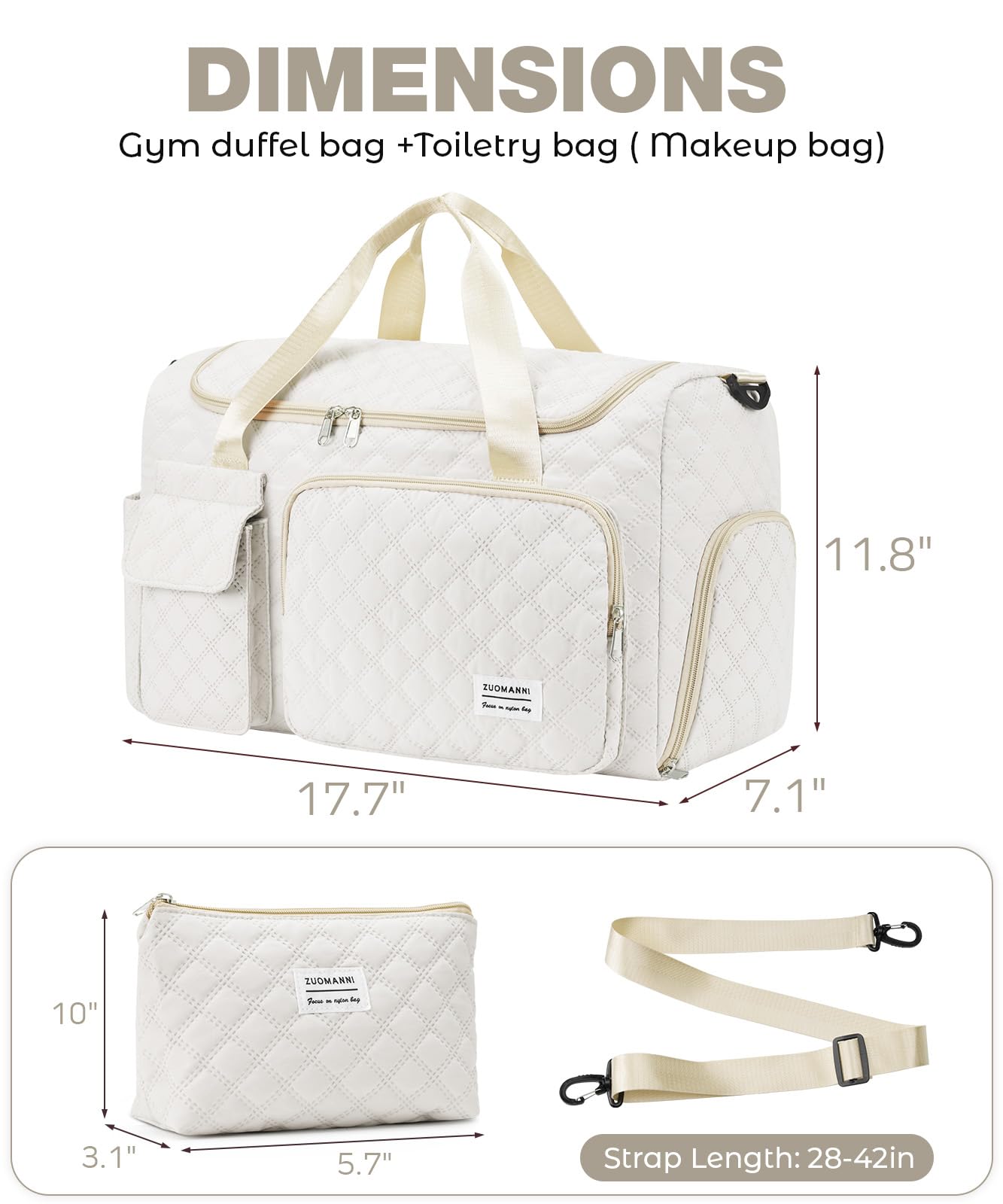**Women's Small Gym Bag with Shoe Compartment - Lightweight Travel Duffle Bag for Workouts, Weekend Trips & Overnight Stays - Perfect for Gym, Travel, Labor & Delivery Hospital Bags**