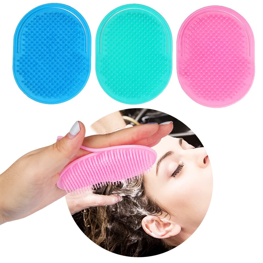 Ghelonadi Portable Hair & Beard Brush Set - 3 Pack Travel-Friendly Scalp Massager & Pocket Comb for Men & Women - Perfect for Home, Gym, Travel & On-the-Go Styling