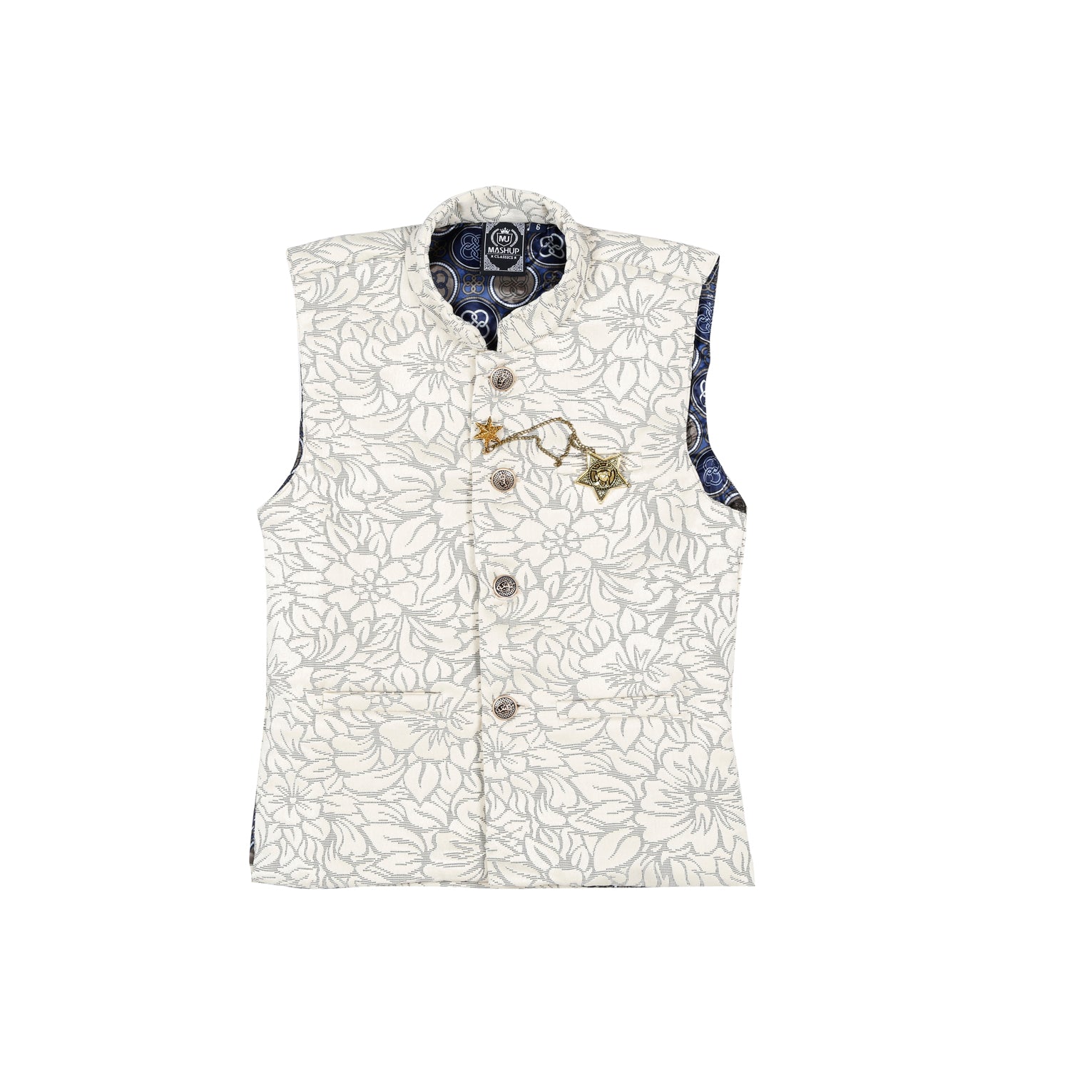 Stylish MashUp Dapper Nehru Jacket & Geometric Print Shirt for Men | Trendy Formal & Casual Wear | Perfect for Weddings, Parties & Office Events