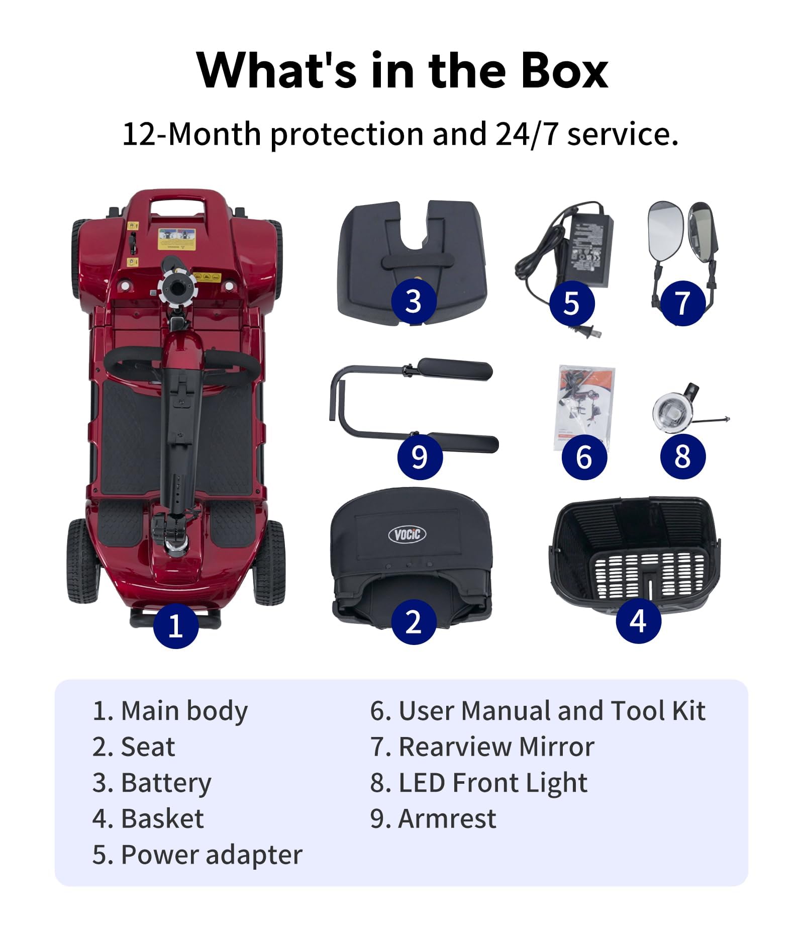 Best Foldable 4-Wheel Mobility Scooter for Seniors & Adults - Electric Powered Handicap Scooter with Comfort Seat | Indoor & Outdoor Use for Shopping, Travel & Daily Mobility