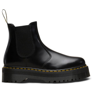 2976 Quad Black Smooth Chelsea Platform Boots for Women - Stylish & Comfortable Ankle Boots for Fall, Winter & Everyday Wear