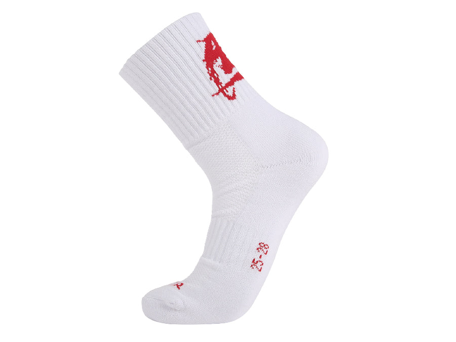 Victor Unisex Sport Socks Large SK 153A - Breathable Athletic Socks for Men & Women - White Performance Socks for Running, Gym, Hiking & Everyday Wear