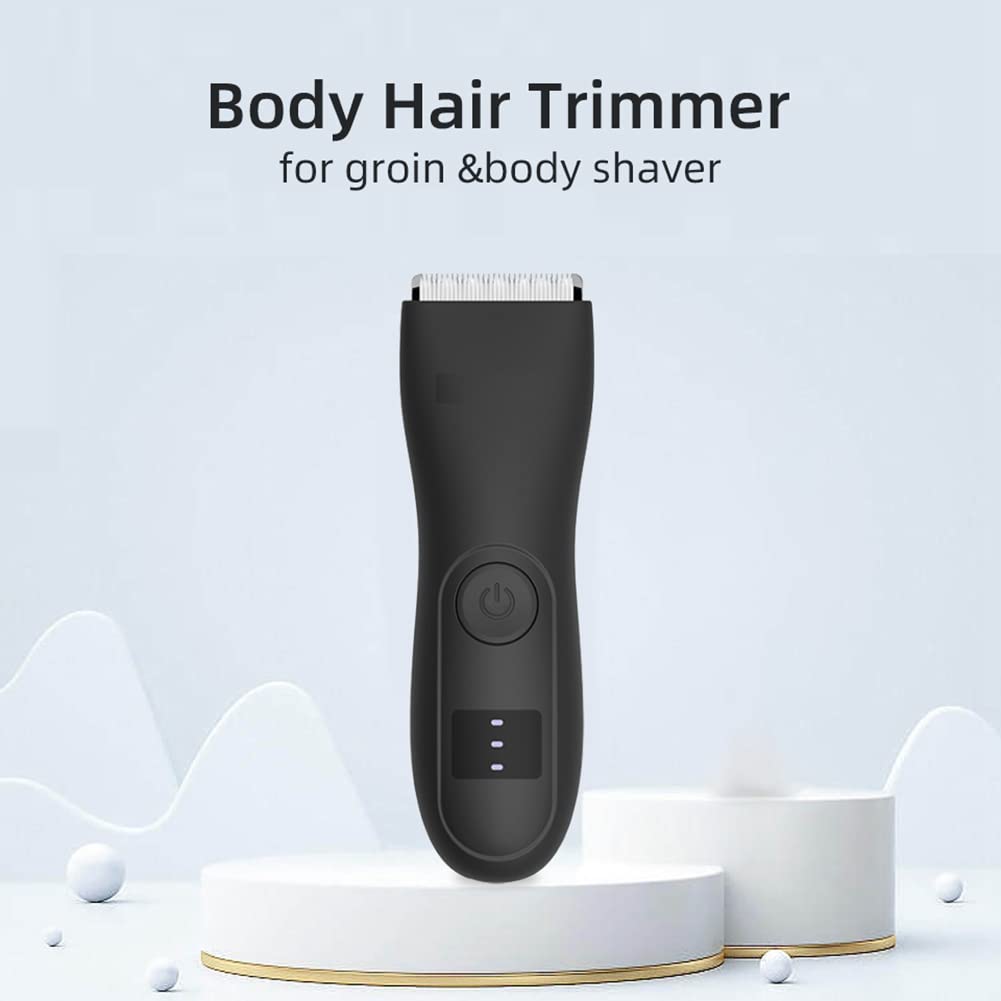 Premium Men's Body Hair Trimmer - Electric Bikini & Groin Shaver for Women & Men - Painless Hair Removal for Balls, Beard, Arms & Sensitive Areas - Waterproof for Shower Use - Perfect for Travel & Gym Bag Essentials