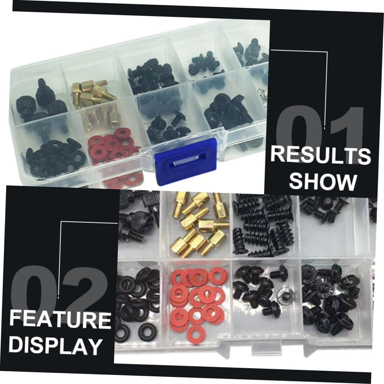 CIYODO 114pcs DIY Computer Screw Set - M3/M4/M5 Metal Case Mounting Screws with Countersunk Head for PC Build & Repair | Perfect for Desktop Assembly, Laptop Upgrades & Electronics Projects