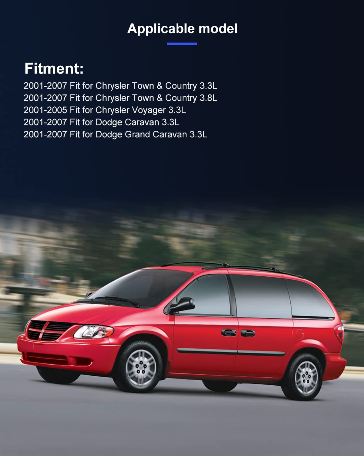 ECCPP AC Compressor Replacement for 2000-2007 Dodge Grand Caravan & Plymouth Grand Voyager 3.3L - High Performance Air Conditioning Compressor for Smooth Cooling in Summer Driving